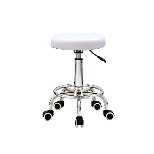 Adjustable PU Leather Massage Stool - Rolling Swivel Salon Chair for Bar, Spa, Tattoo & Facial Treatments | Perfect for Professional Use in Salons, Clinics & Home Relaxation