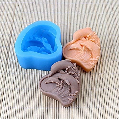 Premium Silicone Dolphin Molds for Soap Making - 3D Dolphin Family Craft Molds DIY Handmade Soap Supplies, Marine Theme Silicone Molds for Candle, Resin, Chocolate & Bath Bombs - Perfect for DIY Gifts & Home Decor