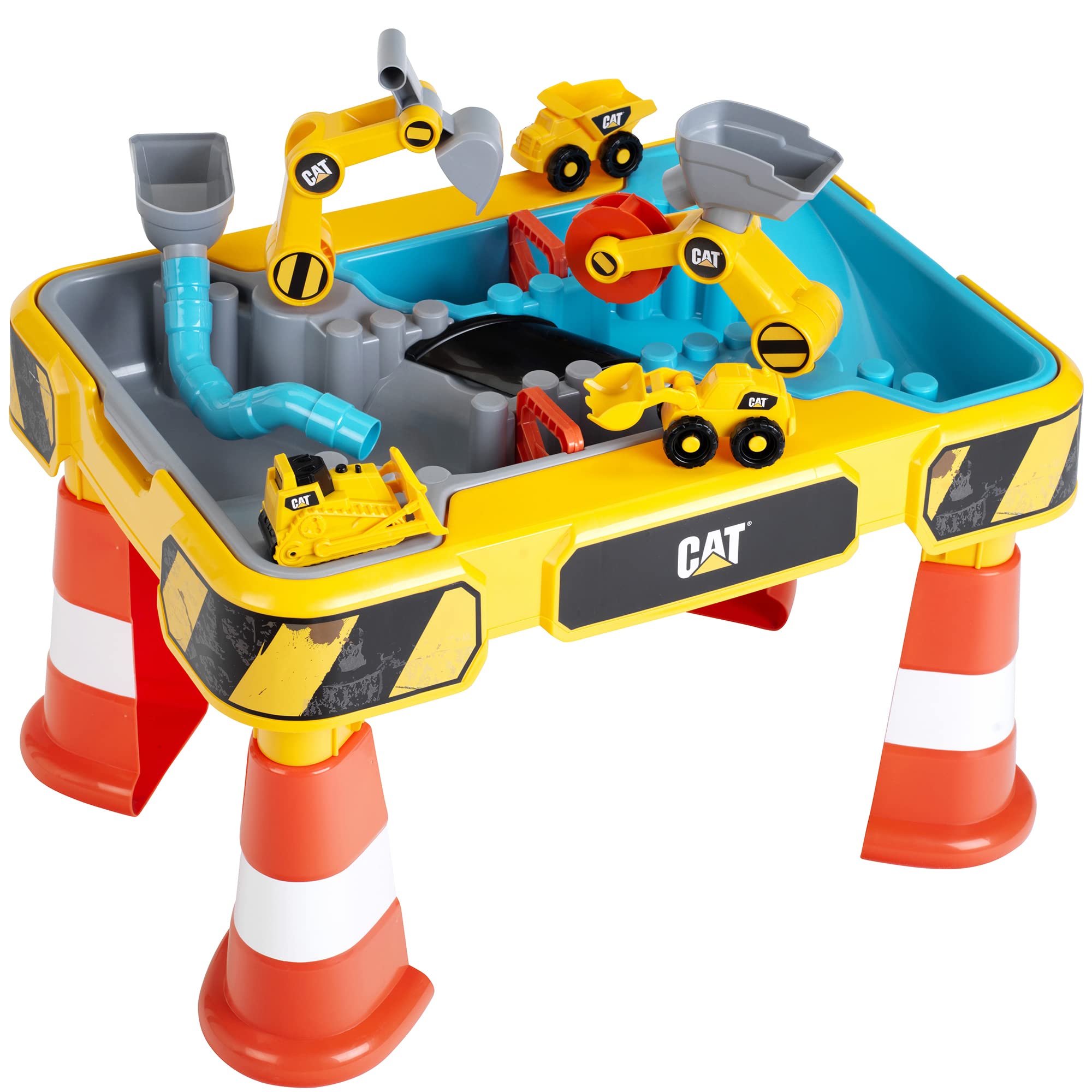 Klein CAT Sand and Water Play Table - Kids Construction Toys for Pretend Play - Outdoor & Indoor Activity Table for Toddlers 18 Months+ - Perfect for Backyard, Playroom & Preschool Learning