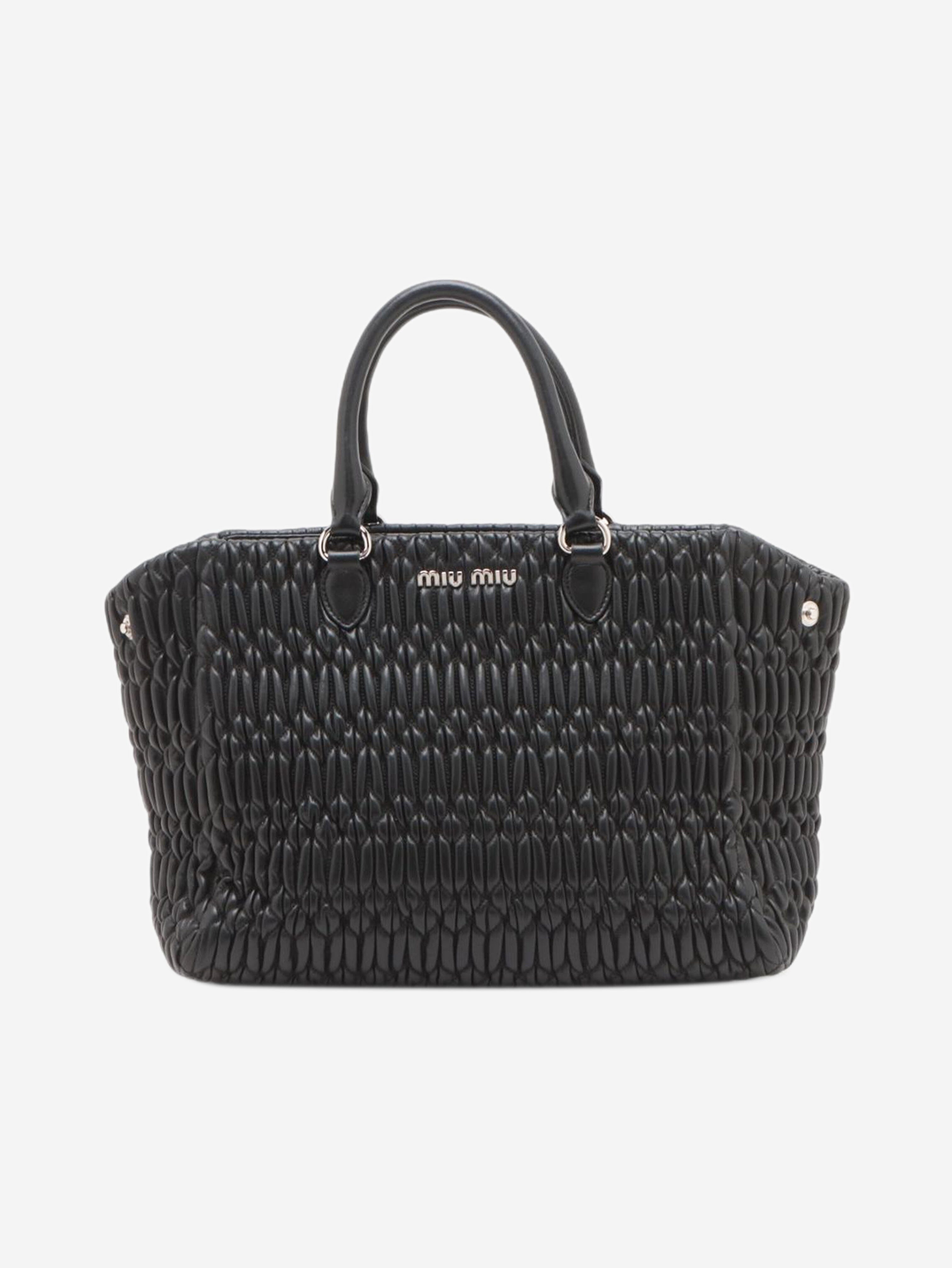 Stylish Black Matelassé Leather Top Handle Bag for Women - Elegant Quilted Handbag for Work, Travel & Everyday Use