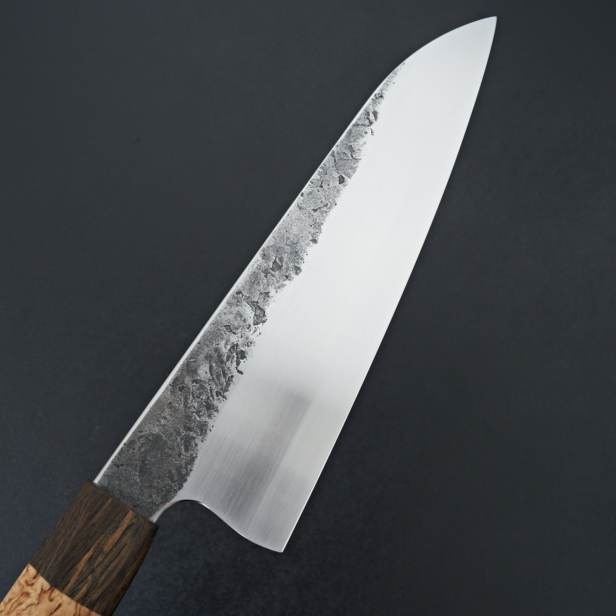 Premium Lew Griffin S Grind Curly Birch Gyuto Chef Knife 211mm - Japanese High Carbon Steel Blade for Professional Cooking & Meat Slicing