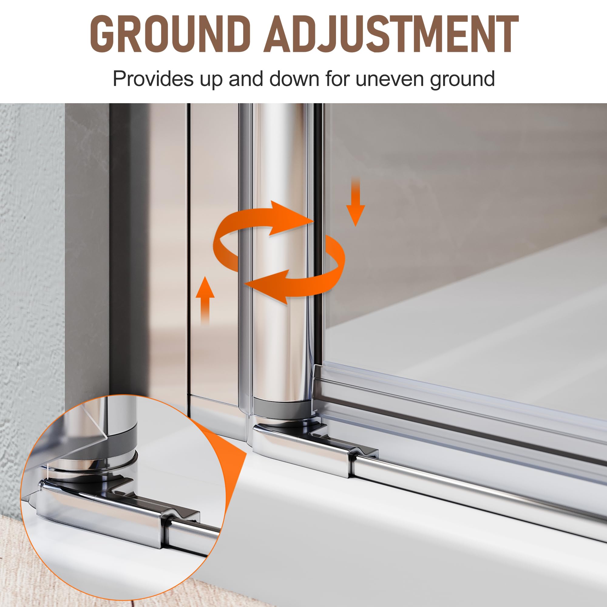Semi-Frameless Bi-Fold Shower Door 36