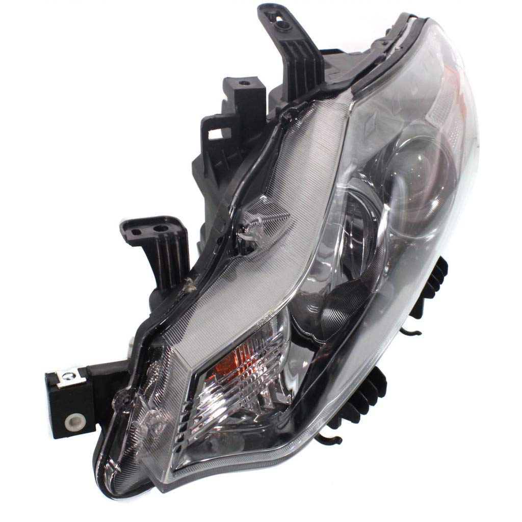 2011-2014 Nissan Murano Headlight Assembly - Driver Side with Bulbs & Black Housing | DOT Certified Replacement for NI2502185, 26060-1AA0A, 26060-1AA0D | Perfect for Night Driving & Foggy Conditions