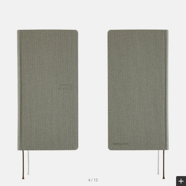Hobonichi Weeks MEGA 2025 Planner - Smoke Gray Hardcover Weekly Notebook with Horizontal Layout (English Edition) | January Start, Monday Start | Perfect for Bullet Journaling, Work Planning & Personal Organization