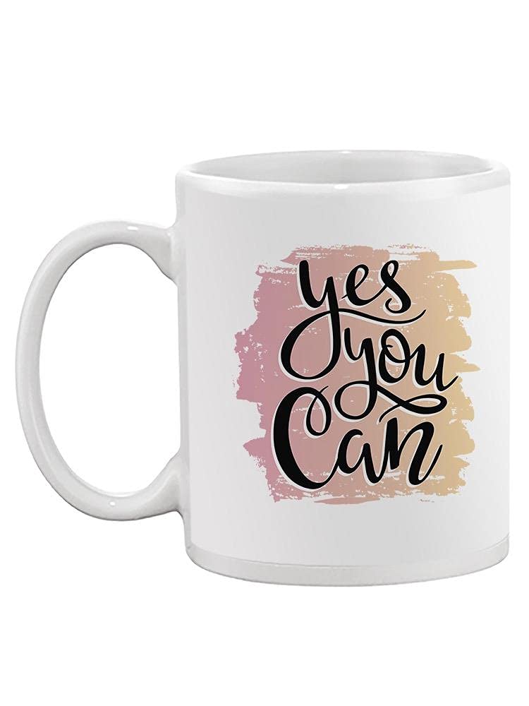 Smartprints Yes You Can Quote Mug - Inspirational Coffee Cup for Office, Home & Gifts - Ceramic Mug with Motivational Quote - Perfect for Tea, Coffee & Hot Beverages