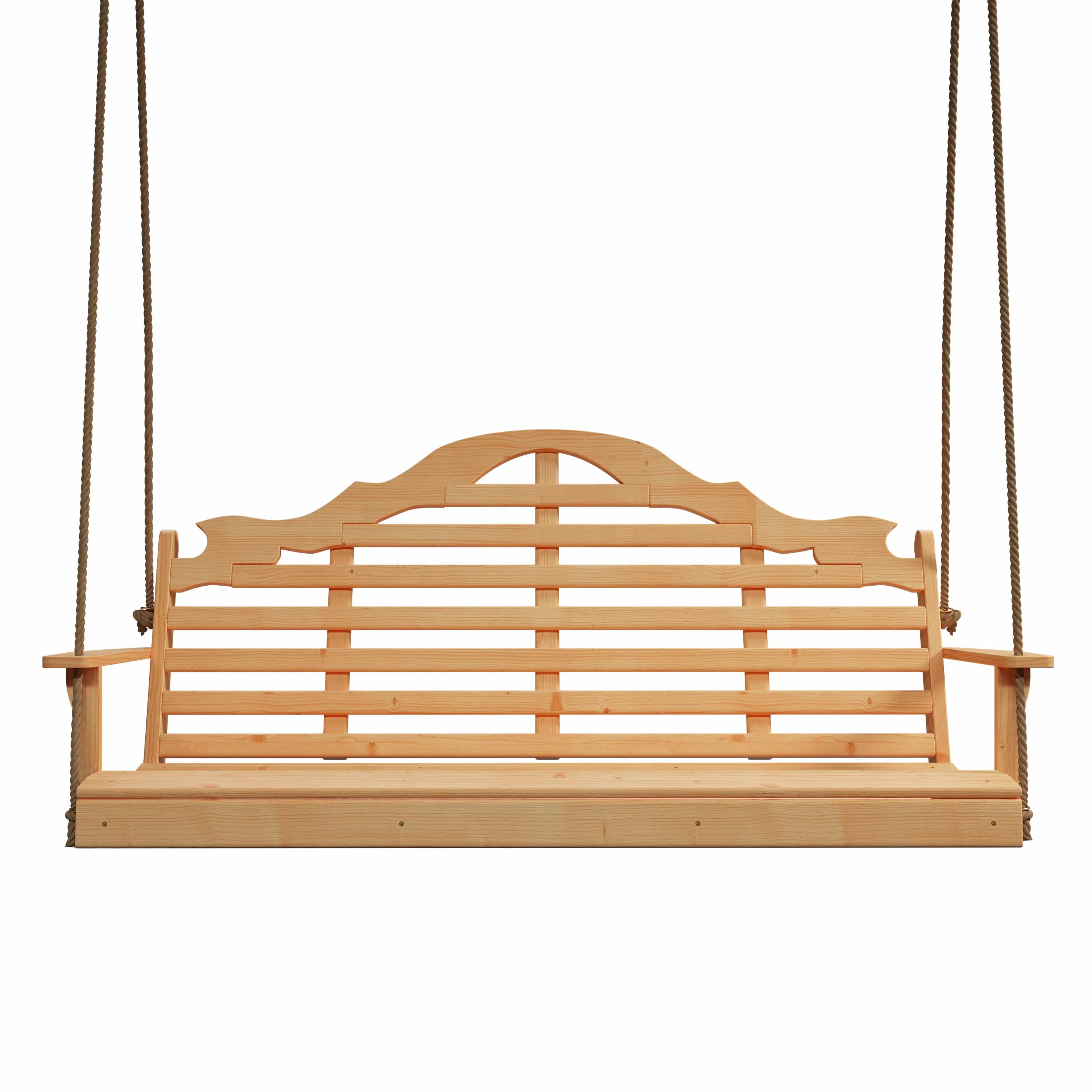 Keystone Amish Co. 6 Foot Milan Porch Swing - Unfinished Cedar Wood - Perfect for Outdoor Patio, Garden, or Backyard Relaxation