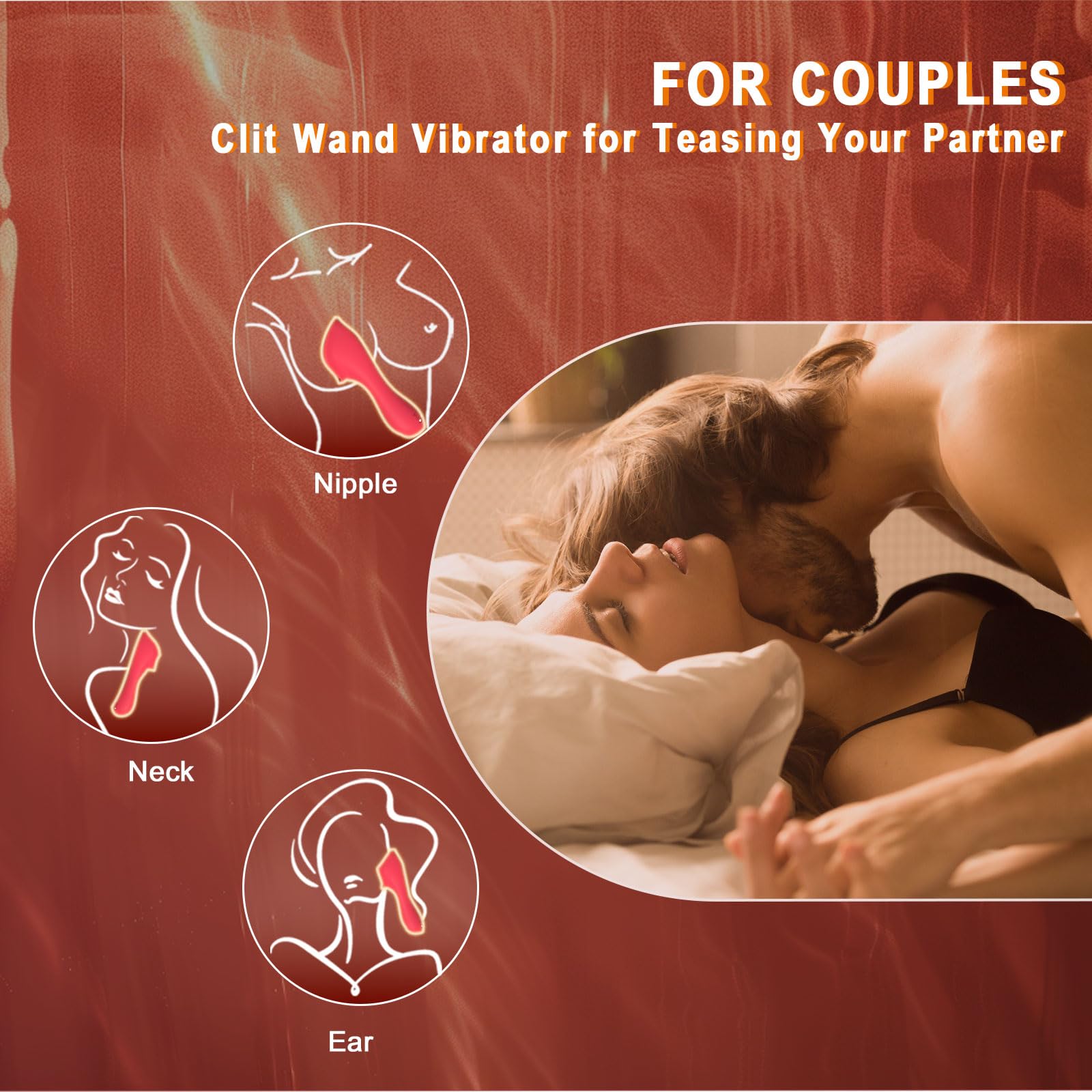 9-Speed Vibrating Wand for Women - 3-in-1 Clitoral, Vaginal & Nipple Stimulator with LCD Display | Rechargeable Adult Sex Toy for Solo Play & Couples | Enhance Intimacy & Female Pleasure in Bedroom & Travel