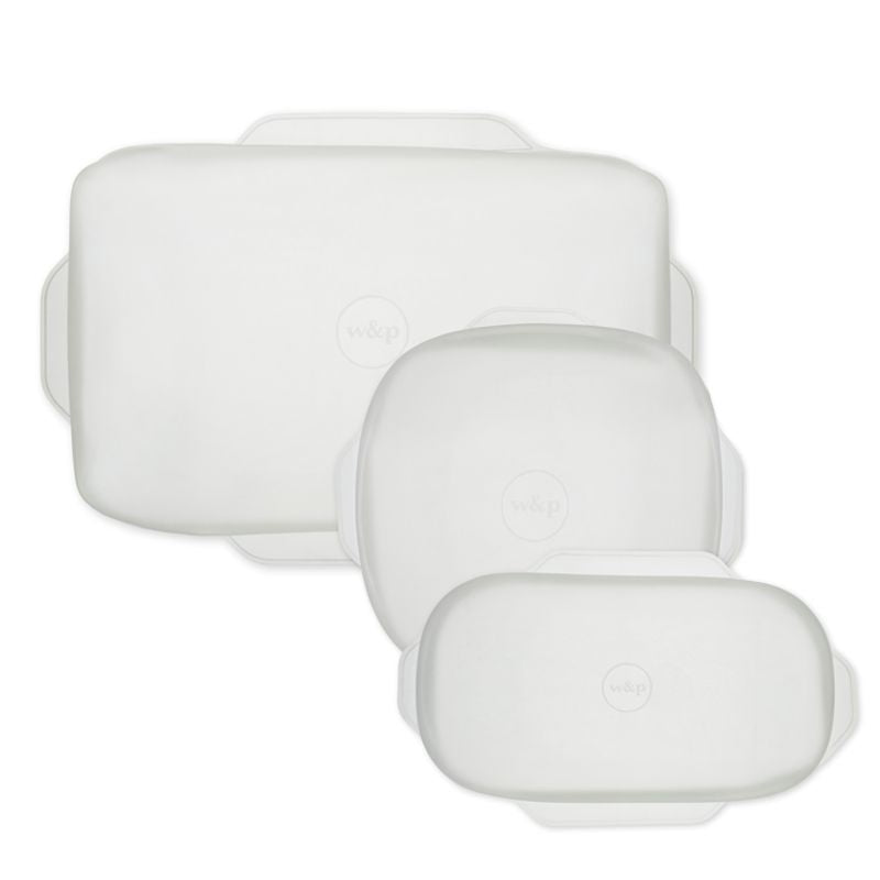 Danesco Silicone Stretch Lids - Set of 3 Reusable Food Covers for Bowls, Plates & Containers | Perfect for Meal Prep, Leftovers & Refrigeration