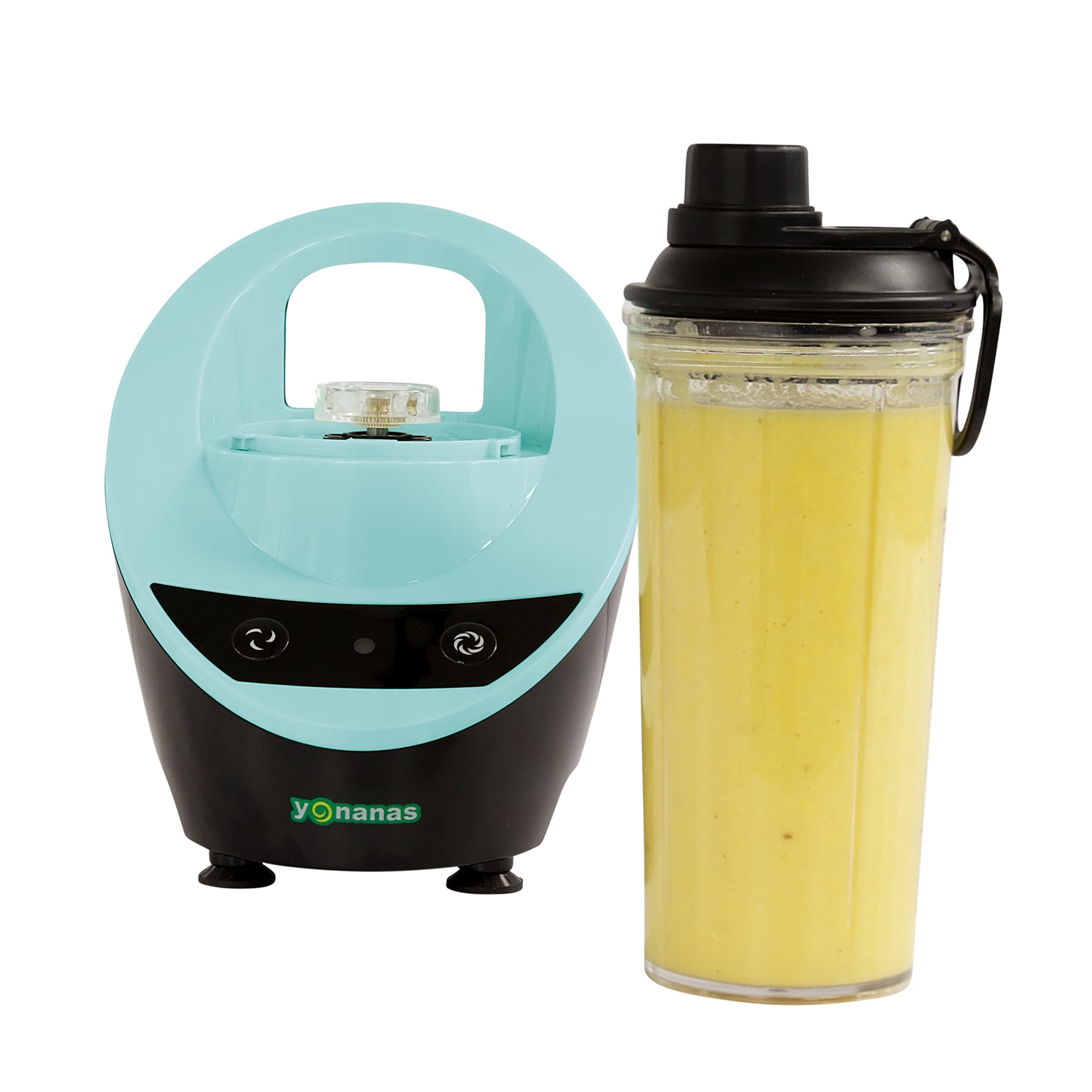 Yonanas 300-Watt Personal Blender with Travel Lid - BPA Free Mint Green Blender for Smoothies, Protein Shakes, Sauces & Mixed Drinks | Perfect for Home, Office & Gym Use