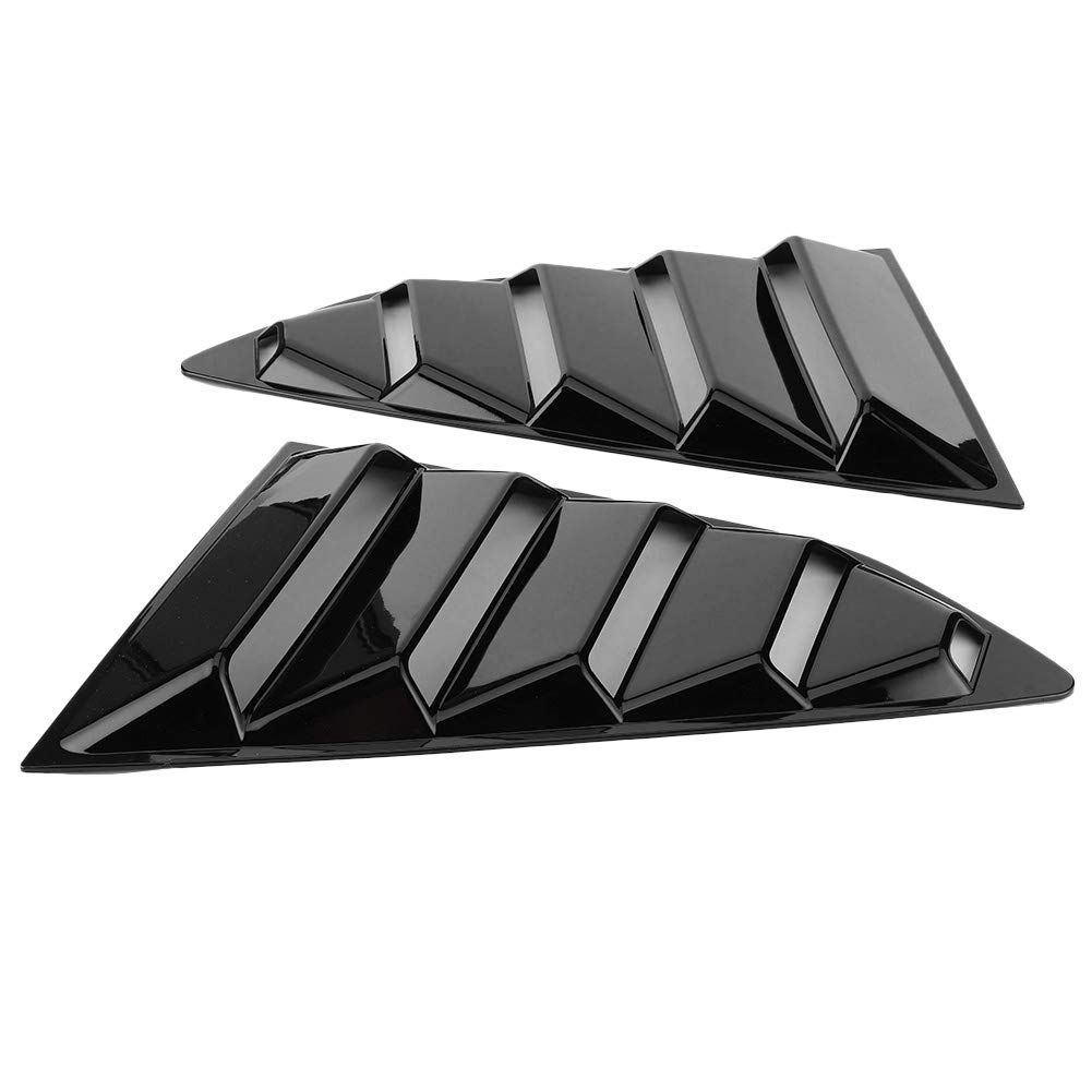 Acouto Glossy Black Car Window Louvers & Side Air Vent Covers - Perfect Fit for Chevy 2016-2020 Models | Enhance Style & Airflow for Sedans, Coupes & Sports Cars