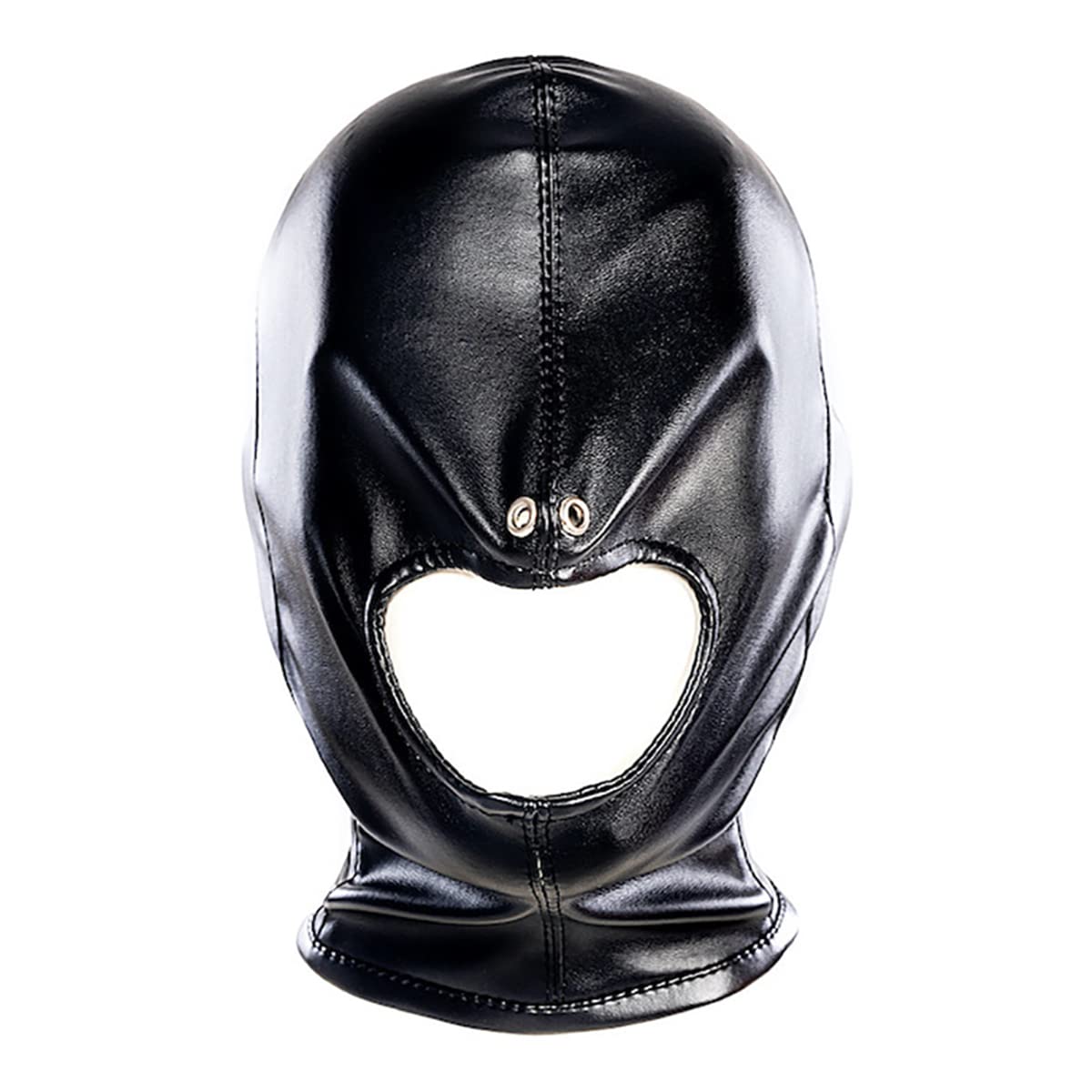 Premium Leather Bondage Hood Mask - Hollow Mouth Design for Breathability, Adult BDSM Restraint Gear & Fetish Toy - Perfect for Role Play, Sensory Deprivation & Kink Exploration