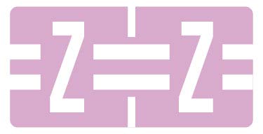 Doctor Stuff File Folder Labels - Alphabet Z, TBAV Series Compatible, Lilac, 1/2