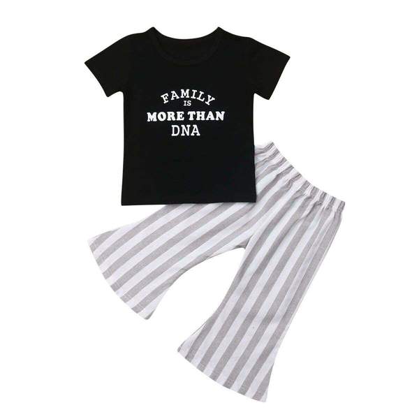 CL Family DNA Top & Bell Pant Set for Kids 4-5 Years | Trendy Matching Outfit for Boys & Girls | Perfect for Family Photos, Parties & Casual Wear