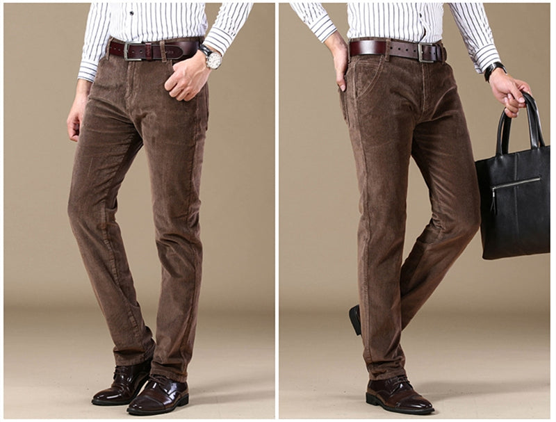 Antonio's Men's Cotton Smart Casual Pants - Comfortable Stretch Dress Pants for Office, Business & Travel | Slim Fit Work Trousers with Wrinkle-Free Fabric