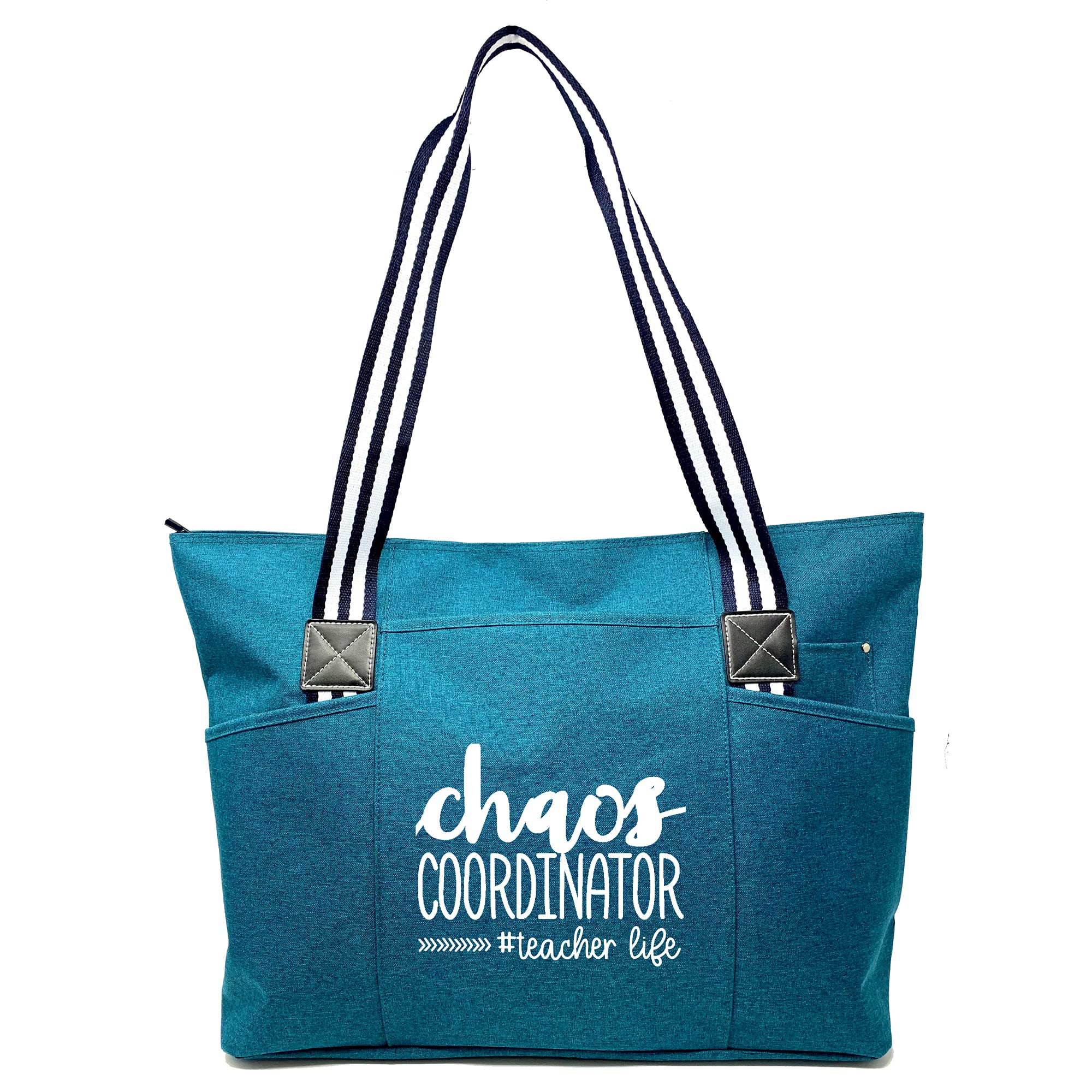 Brooke & Jess Designs Teacher Tote Bag for Women - Durable Work Bag with Multiple Pockets, Perfect Teacher Appreciation Gift for Educators | Great for School, Work, and Everyday Use