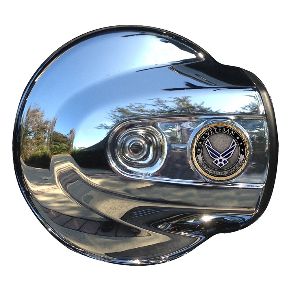 Air Force Veteran Harley Air Cleaner Coin Mount Set - Chrome Plated Motorcycle Accessories for Harley Davidson - Perfect for Biker Gifts & Custom Bike Upgrades