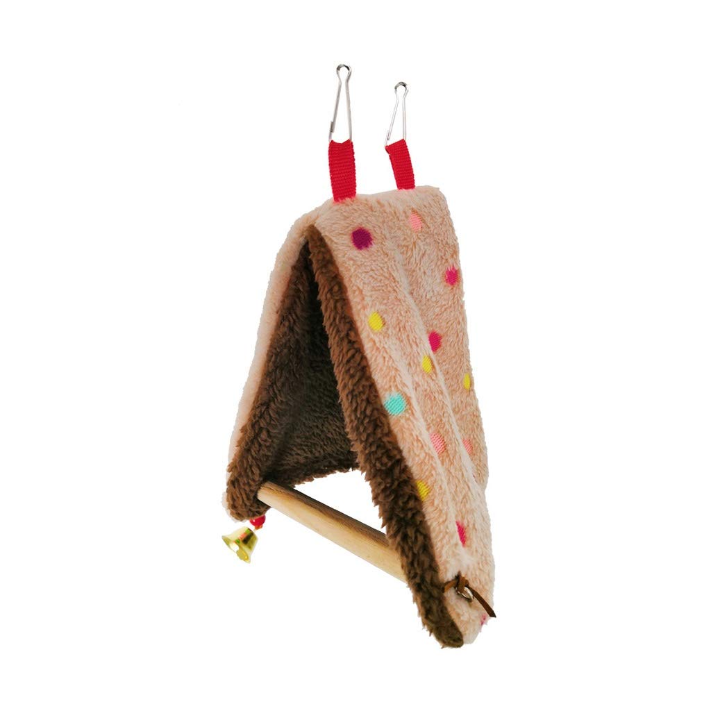 SLATIOM Bird Parrot Tent House - Hanging Hammock Nest with Standing Perch Bar for Pet Cage Swing - Perfect for Cockatiels, Parakeets & Small Birds Playtime & Rest