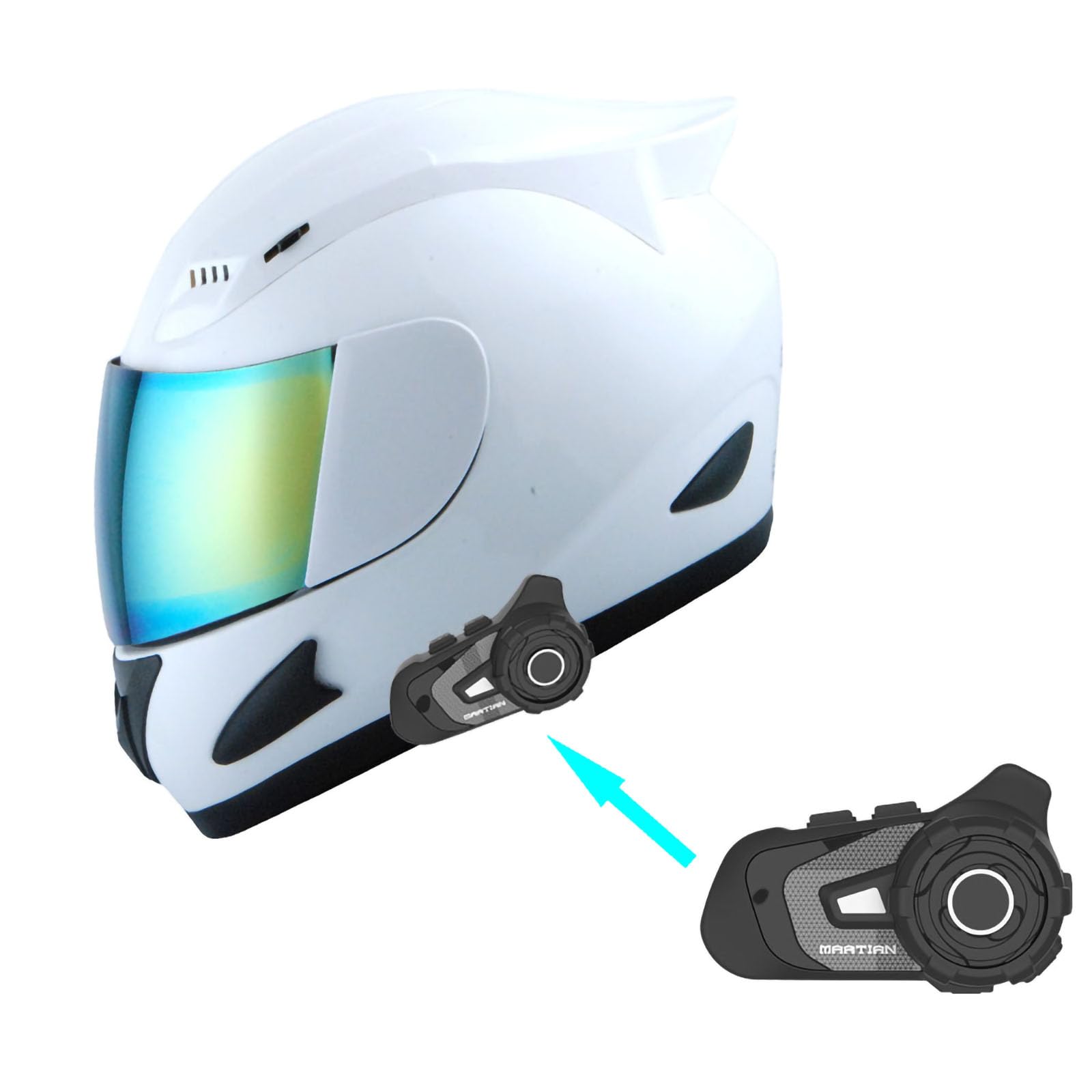 1Storm HJDJ11 DOT Approved Full Face Motorcycle Helmet - Mechanic Skull Design for Men & Women - Street Bike & Cruiser Riding Safety Gear - Ideal for Commuting, Racing & Urban Motorcycle Adventures