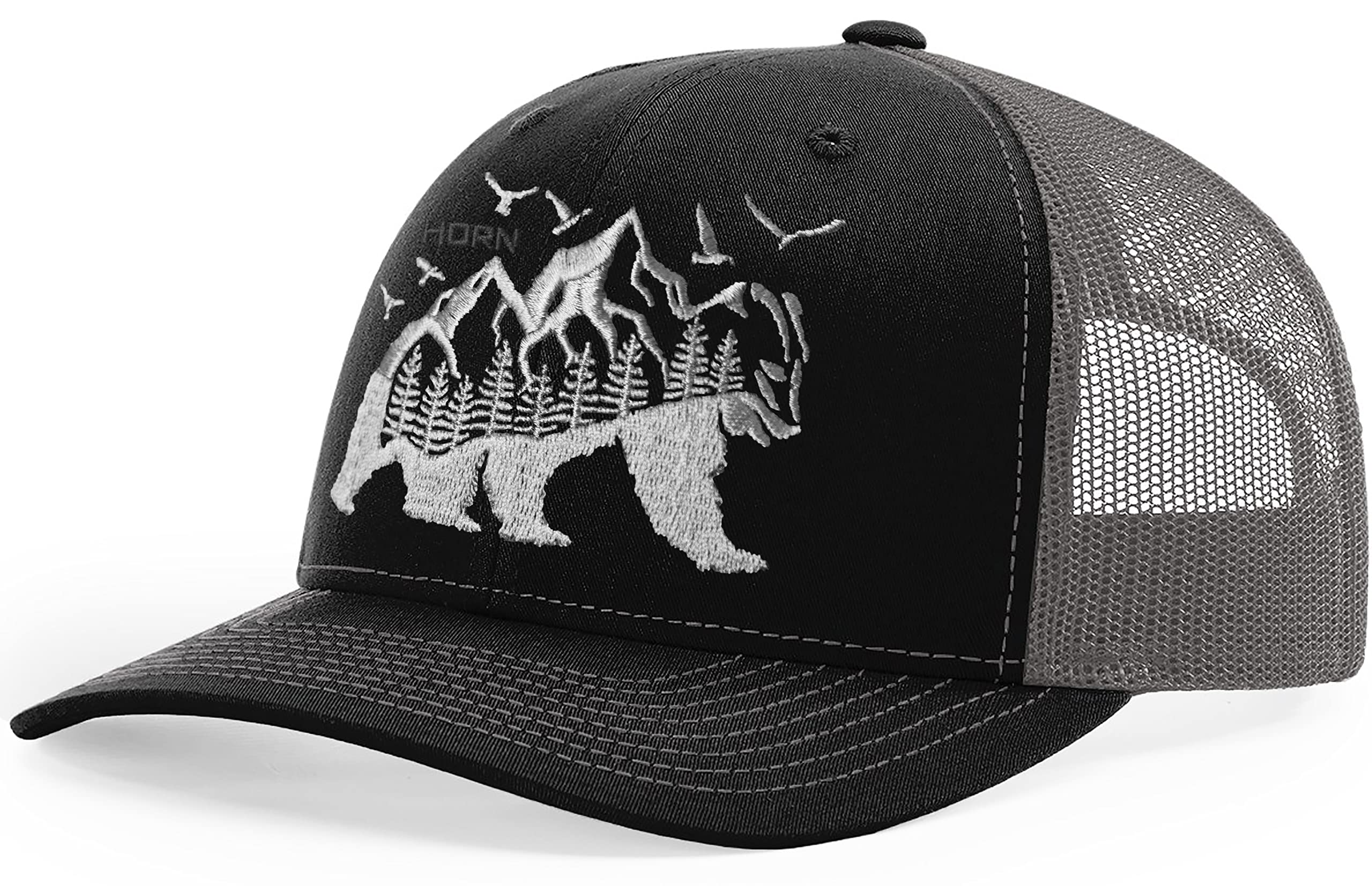 Stylish Trucker Hat with Bear Design - Adjustable Snapback for Men & Women - Perfect for Outdoor Activities, Hiking, and Casual Wear