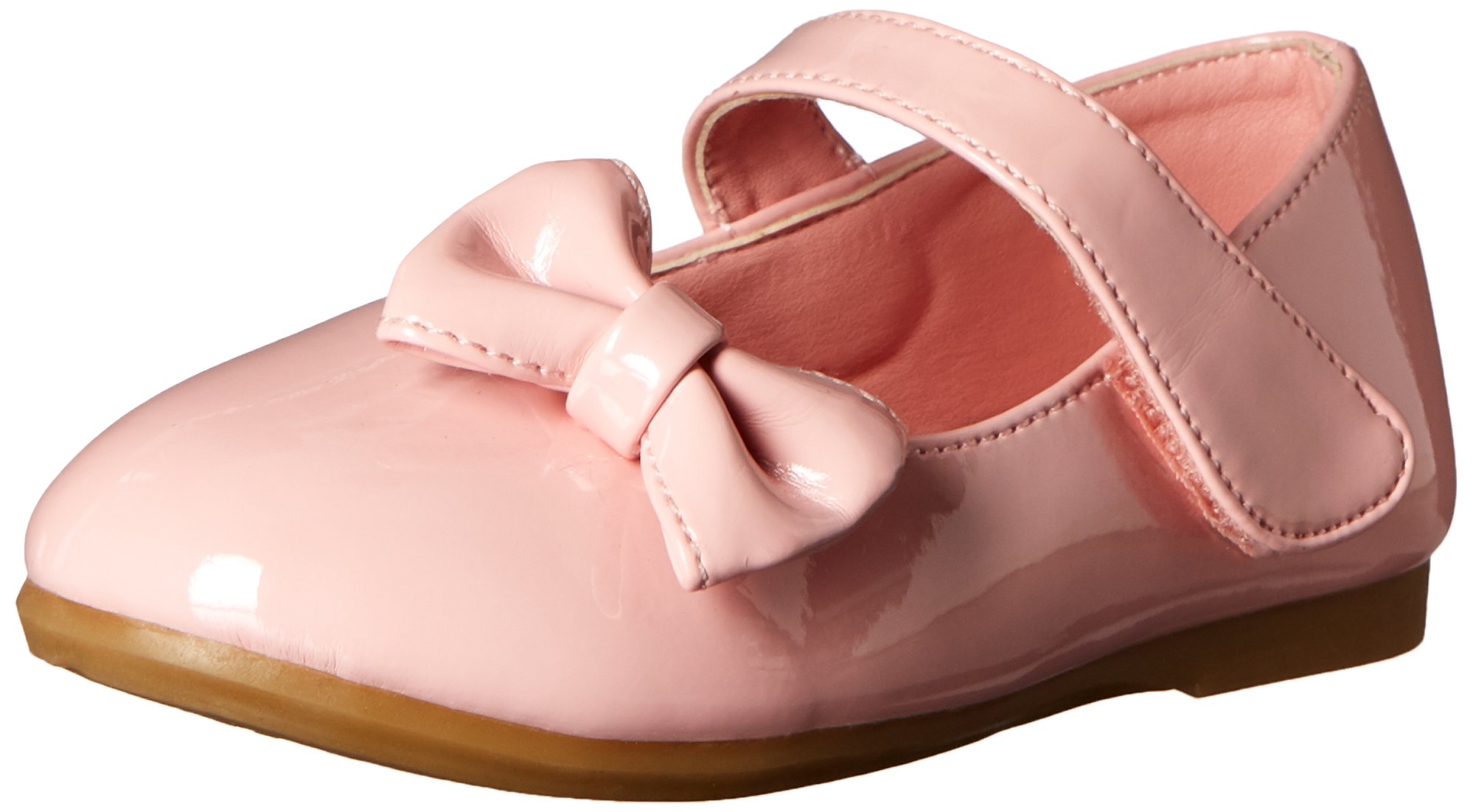 Maxu PU Leather Girls Bowtie Hook & Loop Dressy Mary Jane Flats - Toddler, Little Kid & Big Kid Sizes - Perfect for School, Parties & Special Occasions