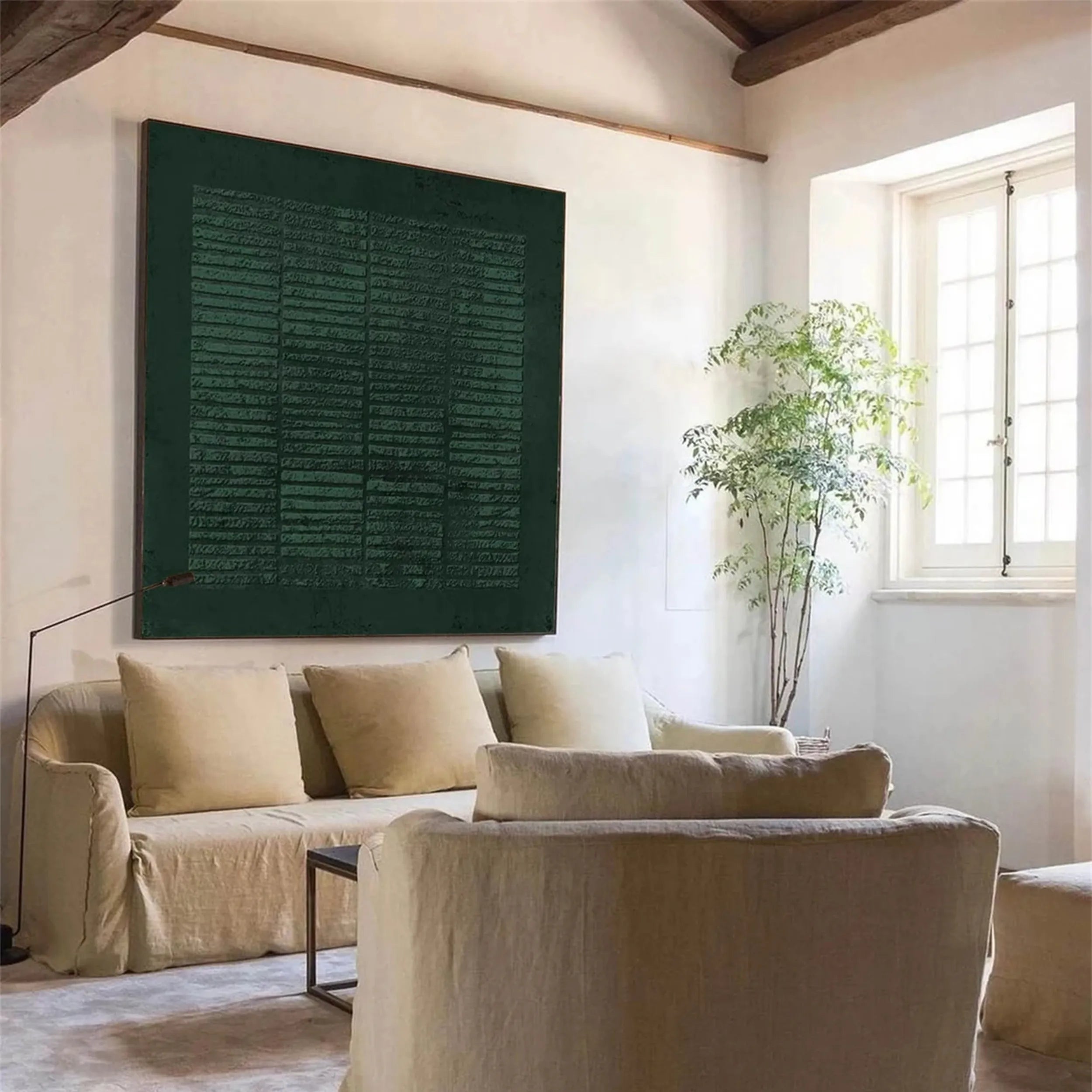 Blue & Green Abstract Wall Art Canvas Print #BG044 - Modern Home Decor for Living Room, Bedroom & Office