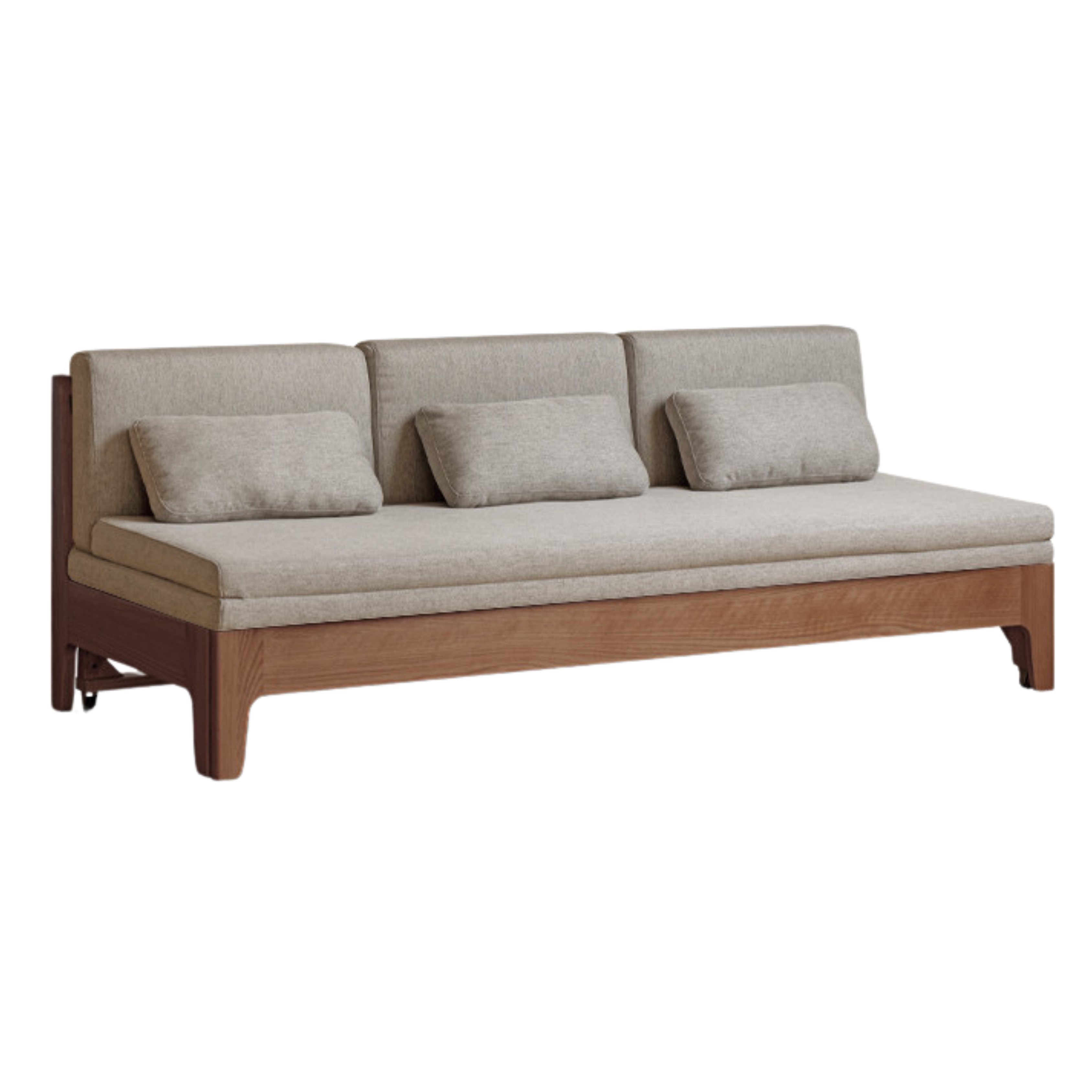 Oak Solid Wood Sleeper Sofa - Convertible Sofa Bed for Small Spaces, Guest Room & Living Room | Durable & Stylish Furniture for Home & Office