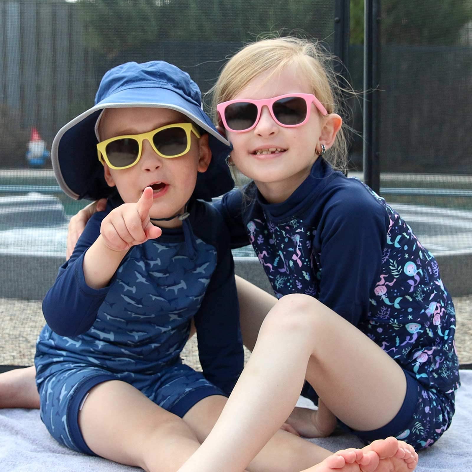 JAN & JUL Kids Sun Hat & Sunglasses Set (2-5T) - Beach & Outdoor Play