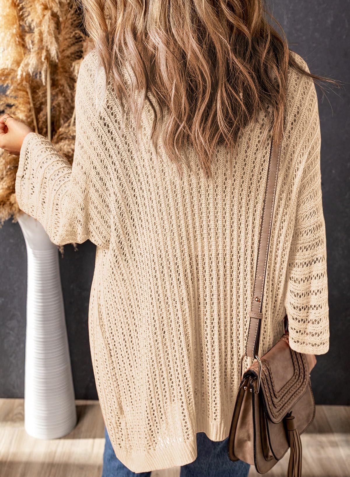 Dokotoo Women's Lightweight Cardigan Sweater 2024 - Trendy Summer Open Front Knit Cover Up for Beach, Cruise & Casual Outfits | Breathable Loose Fit Cardigan for Travel, Office & Everyday Wear