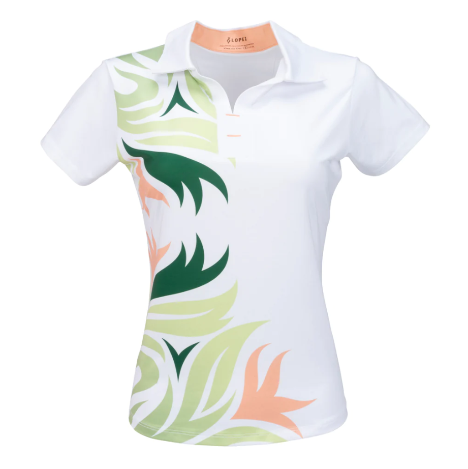 Nancy Lopez Trinity Polo Shirt for Women - Classic White Golf Polo Top - Breathable & Comfortable for Golf, Tennis, and Casual Wear