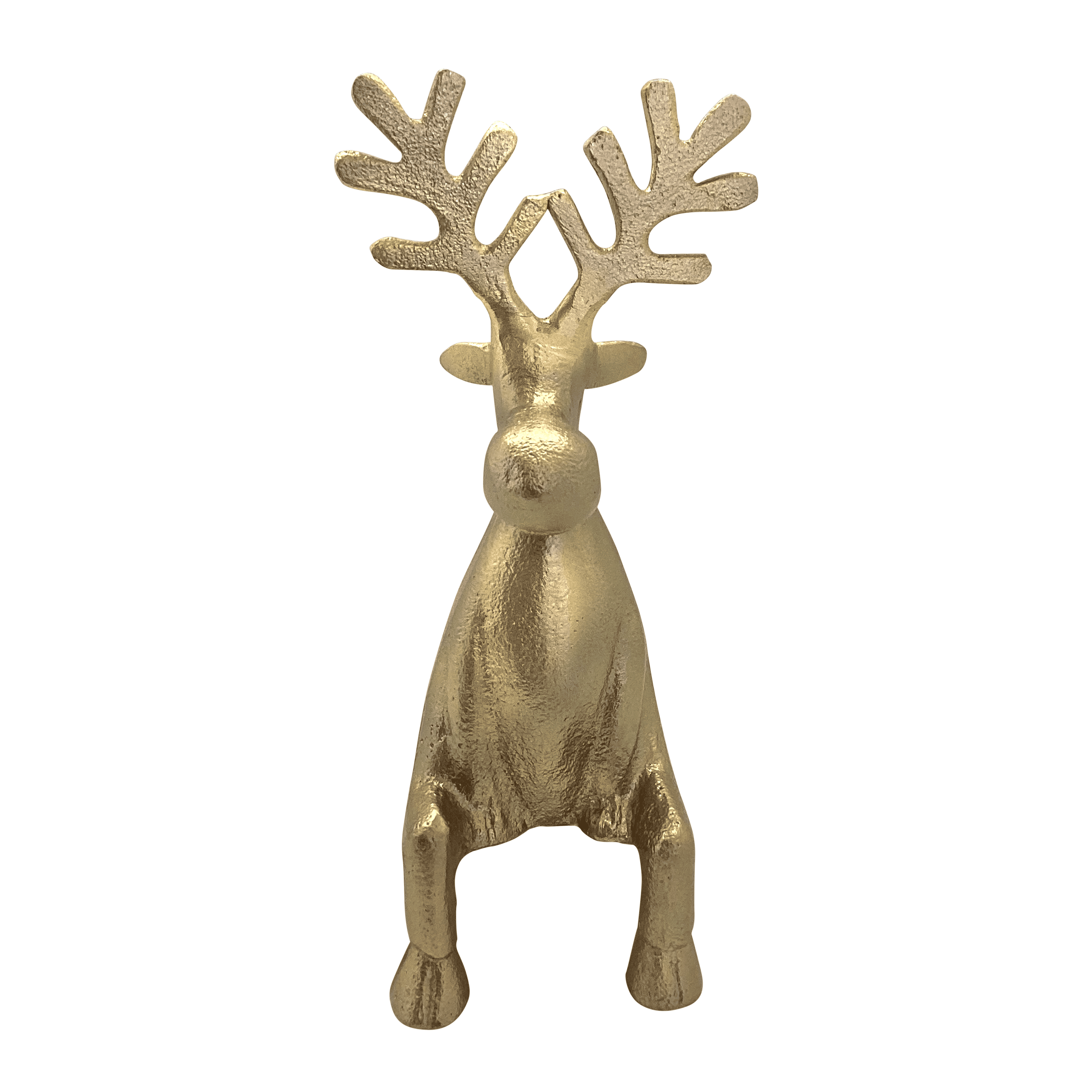 Rudolf Legs Down Metal Decoration - 8.5x9.5x24.5cm Gold Christmas Tree Ornament - Perfect for Holiday Home Decor & Gift Giving