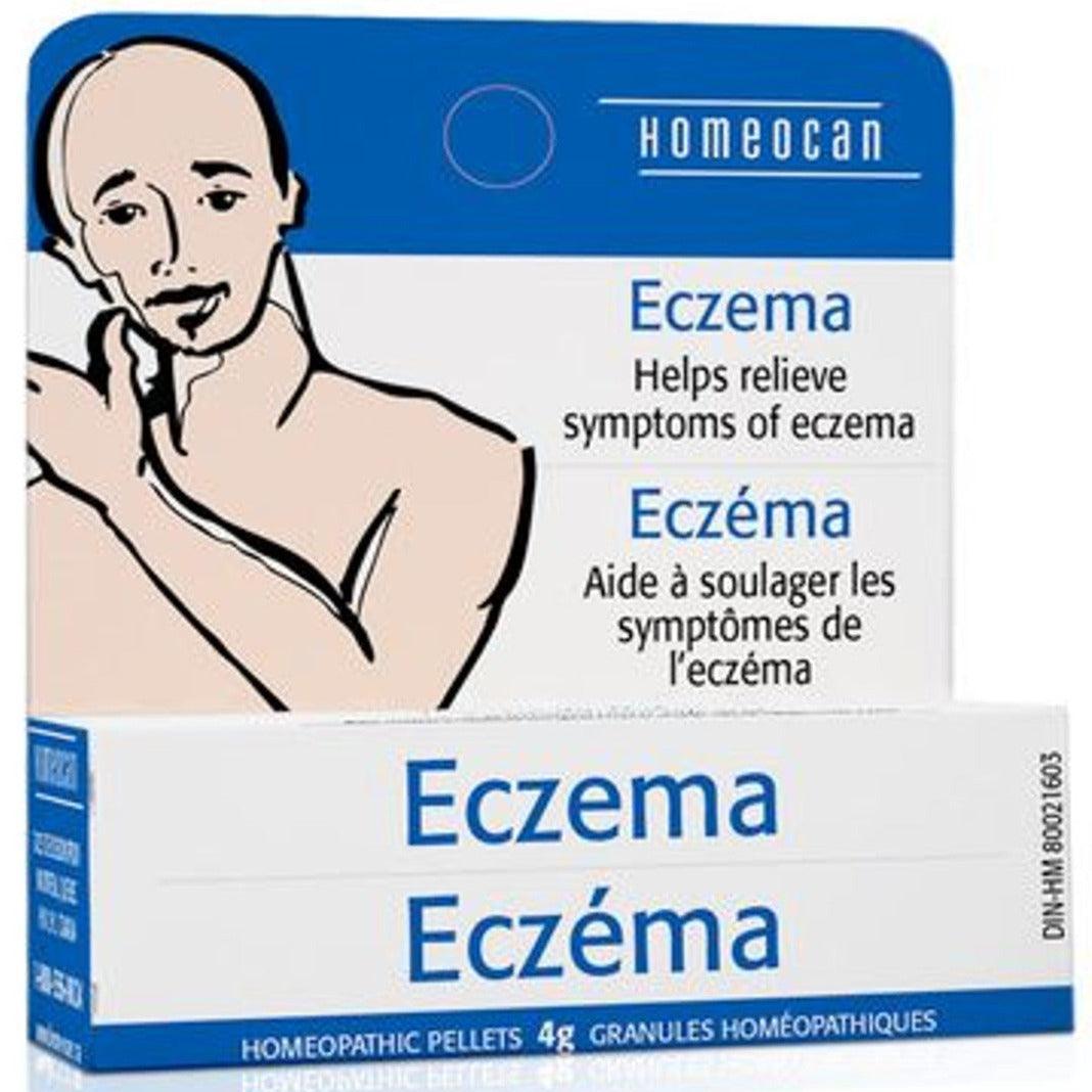 Homeocan Eczema Relief Pellets 4g - Natural Homeopathic Treatment for Itchy, Dry Skin - Perfect for Adults & Kids with Dermatitis or Psoriasis