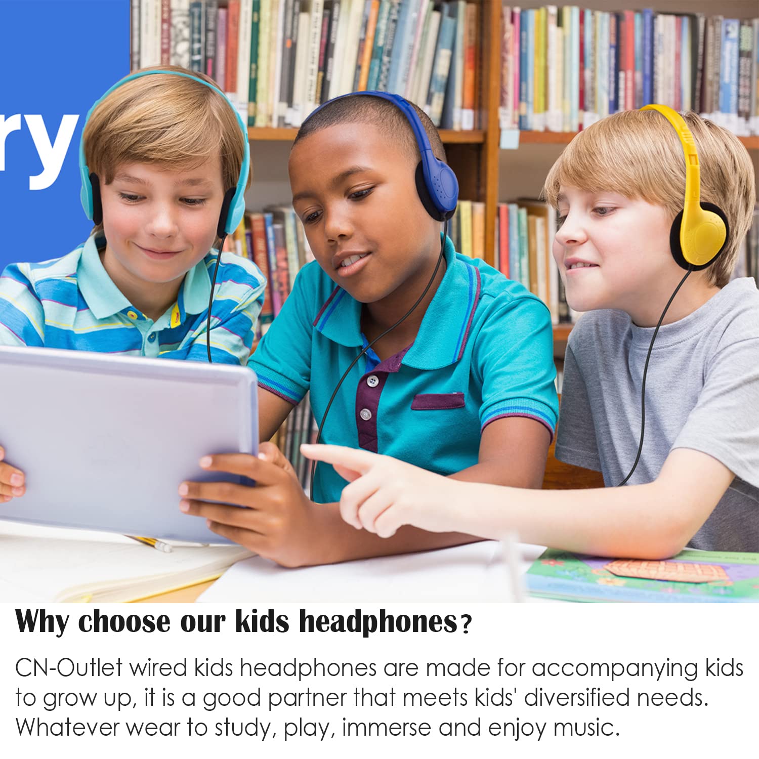 64 Pack Bulk Classroom Headphones - Multi Color School Headphones for Students, Kids, Teens & Adults | Durable Headphones for Classrooms, Libraries, Computer Labs & Online Learning