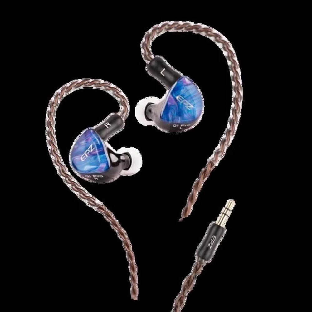EPZ Q1 Pro HiFi In-Ear Earphones with 10mm LCP+PU Composite Diaphragm - Premium Sound for Music Lovers, Audiophiles & Gamers - Perfect for Studio Recording, Gaming & Travel