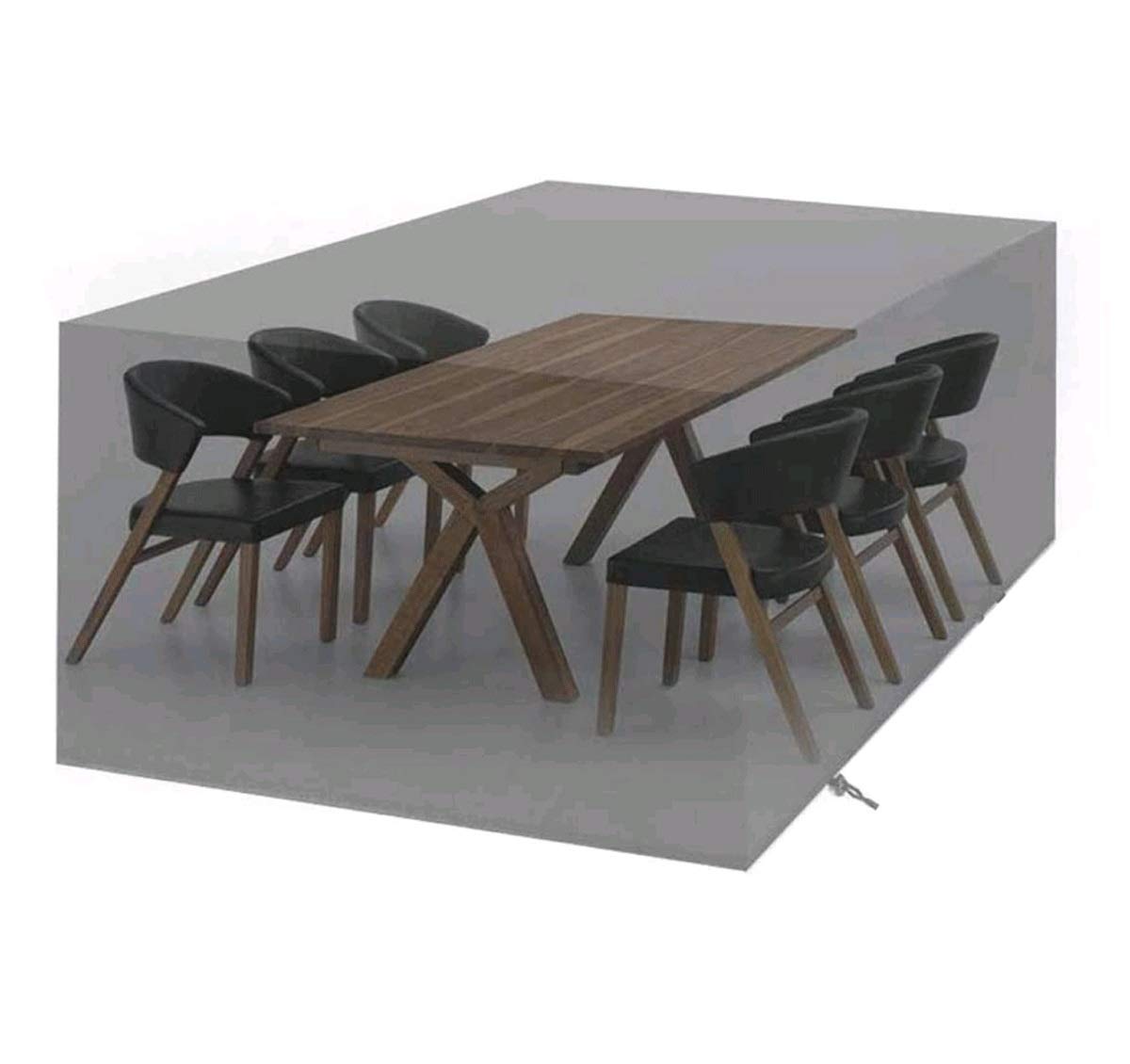 **Waterproof Outdoor Patio Furniture Cover - 420D Oxford Fabric Black Rattan Garden Table Protector (170x94x70cm) - Durable & Weatherproof for Garden, Deck, and Backyard Use**