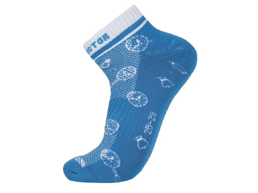 Victor SK161M Ankle Socks for Men & Women - Breathable Comfort Athletic Socks in Hawaii Blue - Perfect for Running, Gym & Everyday Wear