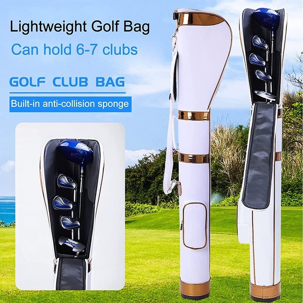 Lightweight Foldable Golf Carry Bag - Durable Sunday Travel Bag for Driving Range & Practice - Thick & Tough Clubs Case with Multiple Color Options (Color: B) - Perfect for Golfers on the Go, Travel, and Course Practice