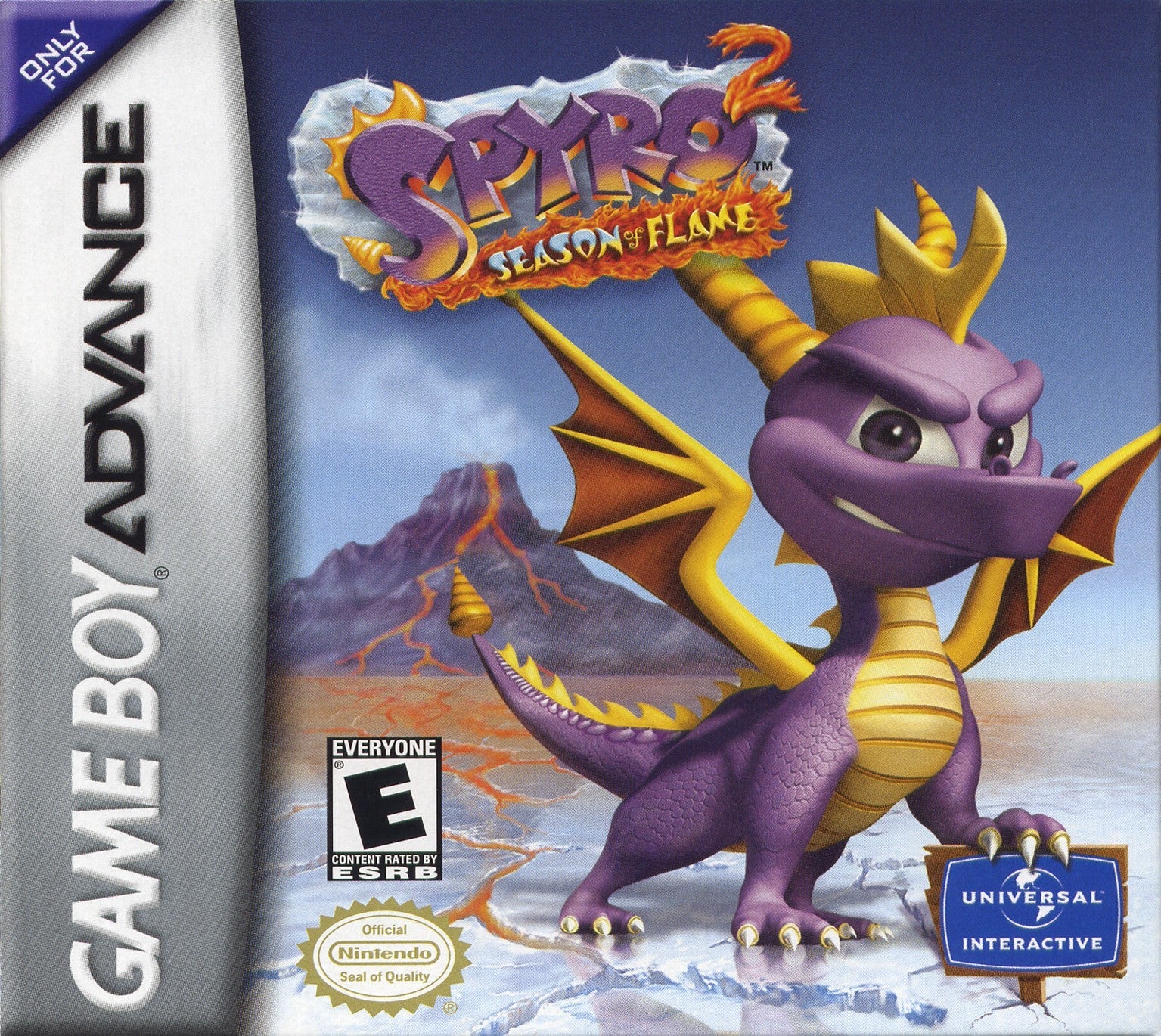 Spyro 2: Season of Flame - Action Adventure Game for Nintendo GBA | Classic Platformer Gameplay | Perfect for Travel & Retro Gaming Enthusiasts