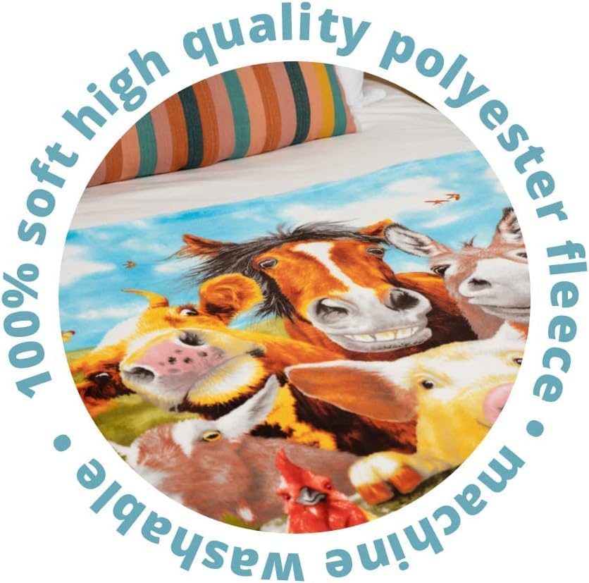 Farm Animal Fleece Blanket 50