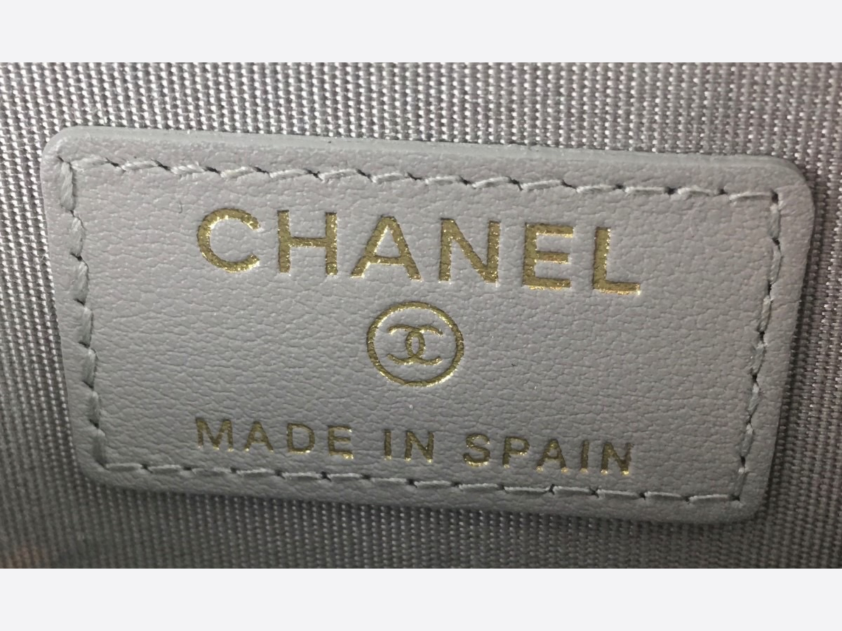 Chanel Grey Caviar Leather Boy Zip Around Coin Purse | Luxury Designer Wallet for Women | Perfect for Everyday Use & Special Occasions