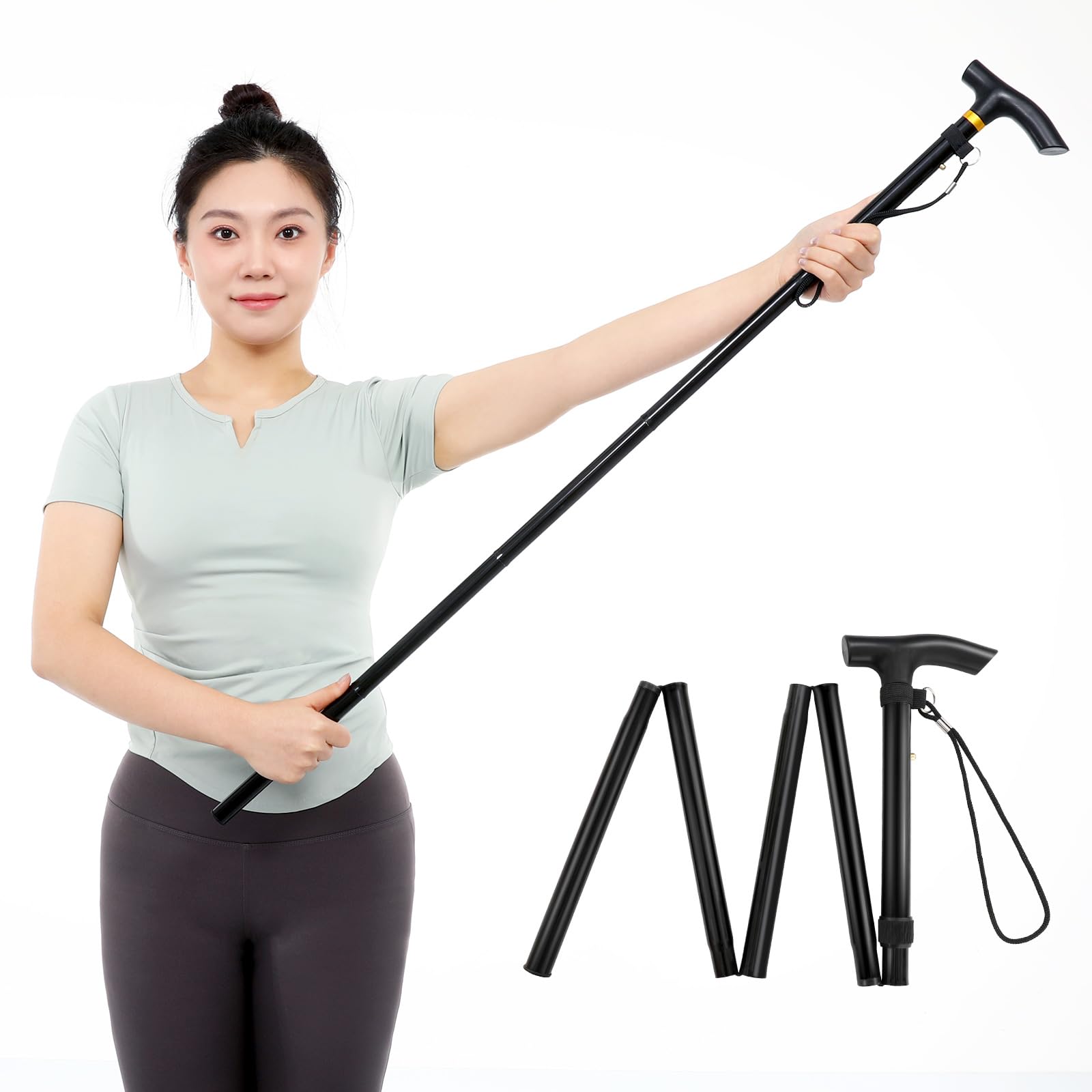 Foldable Shoulder Wand for Physical Therapy & Rotator Cuff Rehab - Lightweight & Portable Stretching Tool - Rotator Cuff Exercises & Shoulder Pain Relief - Perfect for Home, Gym & Post-Surgery Recovery