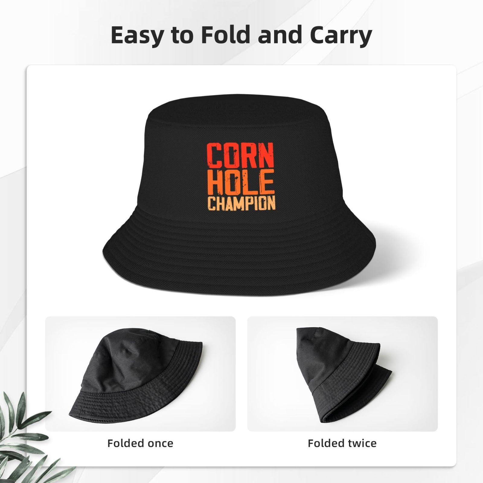 Stylish Packable Bucket Hats for Women & Men - UV Protection Sun Hat for Outdoor Activities, Fishing, Beach & Cornhole Champion - 5-Pack Fashionable Summer Caps