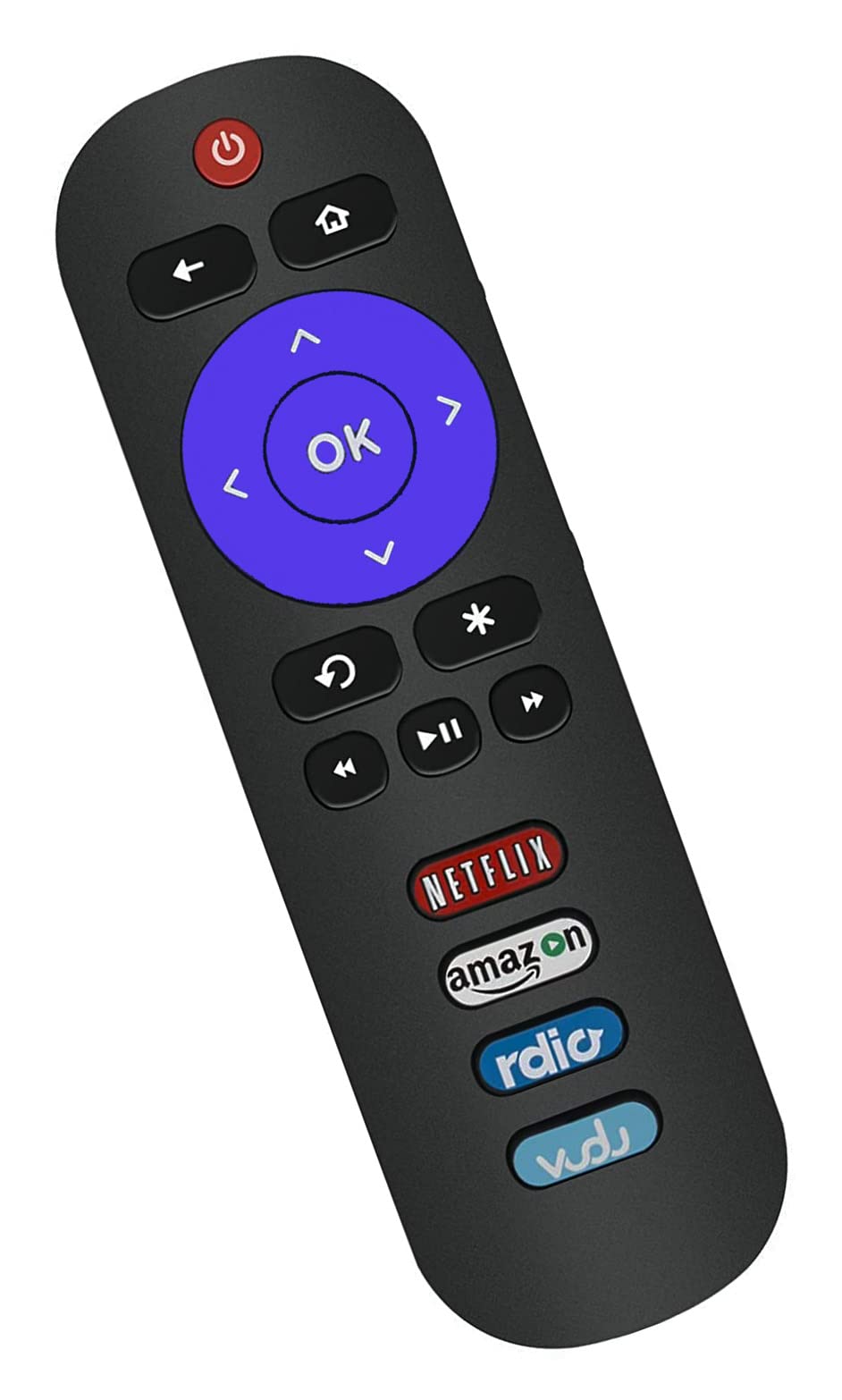 Universal Remote Control Replacement for Hisense Roku TV & Sharp Roku TV (Compatible with All Models) - No Setup Required - Perfect for Living Room, Bedroom & Home Theater Use