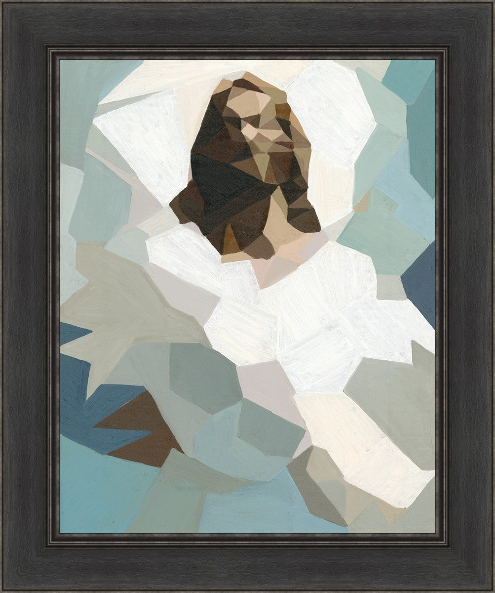 Christ In Blue By Brittany Lemmon - Religious Wall Art for Home & Church Decor - Perfect for Living Room, Bedroom & Prayer Spaces
