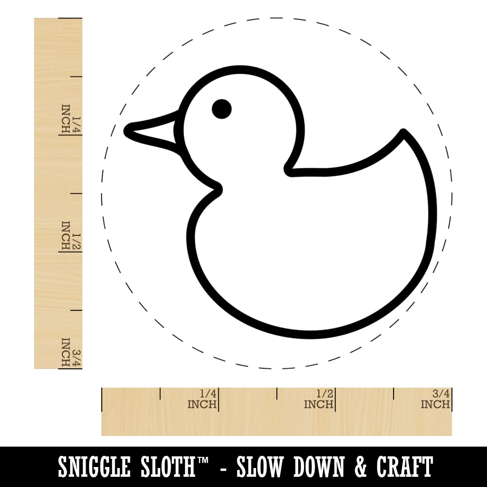 Rubber Ducky Self-Inking Stamp - 3/4 Inch Small Red Ink Stamper for Crafting, Scrapbooking & Planner Organization - Perfect for DIY Projects, Office Use & Gift Wrapping