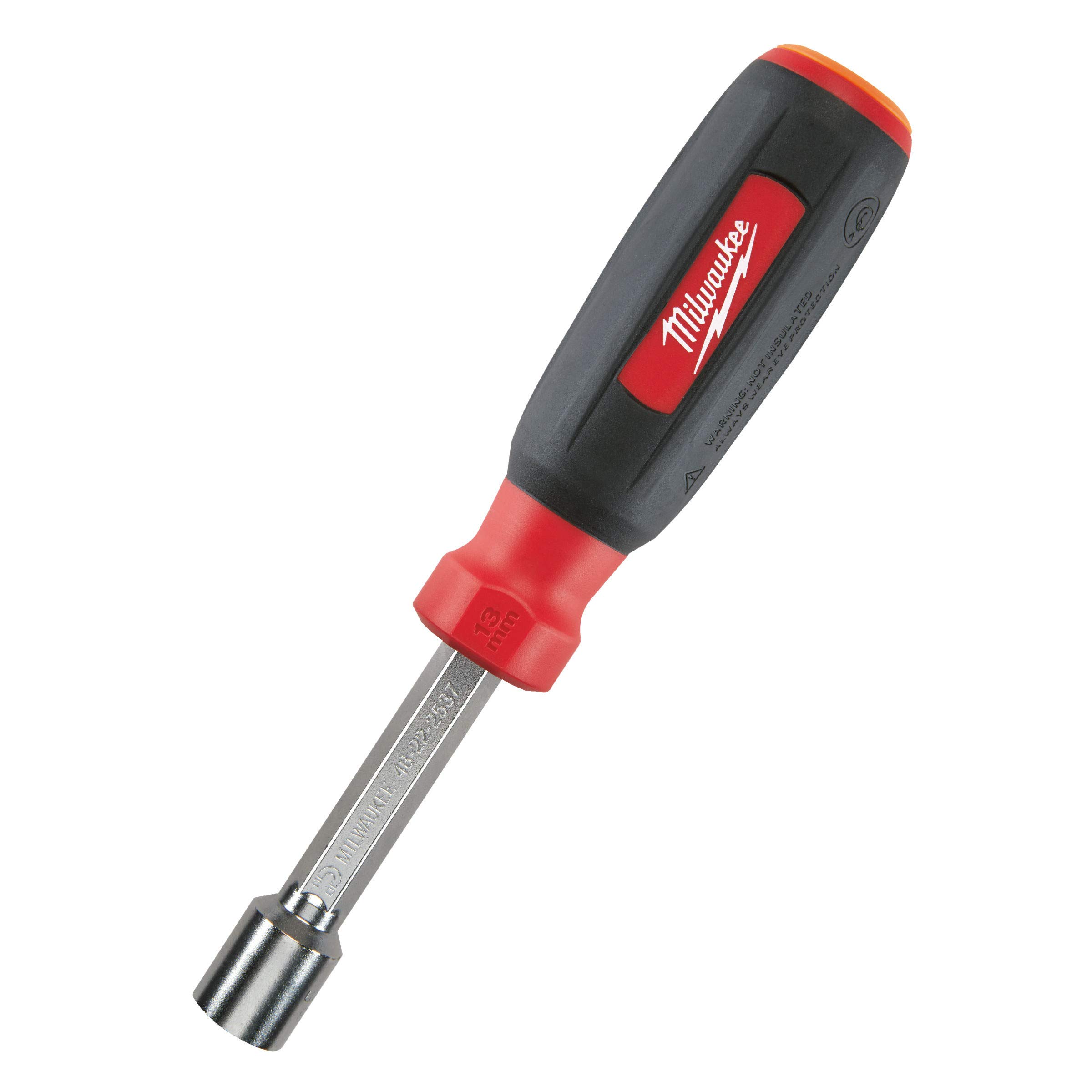 Milwaukee 48-22-2537 13mm Magnetic Nut Driver - Professional Screwdriver Bit for Fastening & Assembly | Ideal for Construction, Automotive & DIY Projects