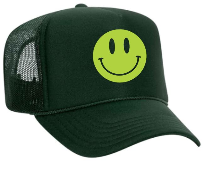 SMIILEY FACE Trucker Hat for Men & Women - Adjustable Snapback Baseball Cap with Mesh Back - Perfect for Outdoor Activities, Sports & Casual Wear