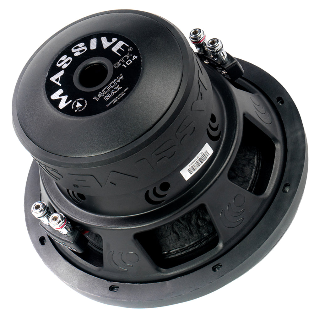 GTX104 10-Inch 700 Watts RMS Dual 4 Ohm Car Subwoofer - Powerful Bass for Car Audio Systems & Home Theater