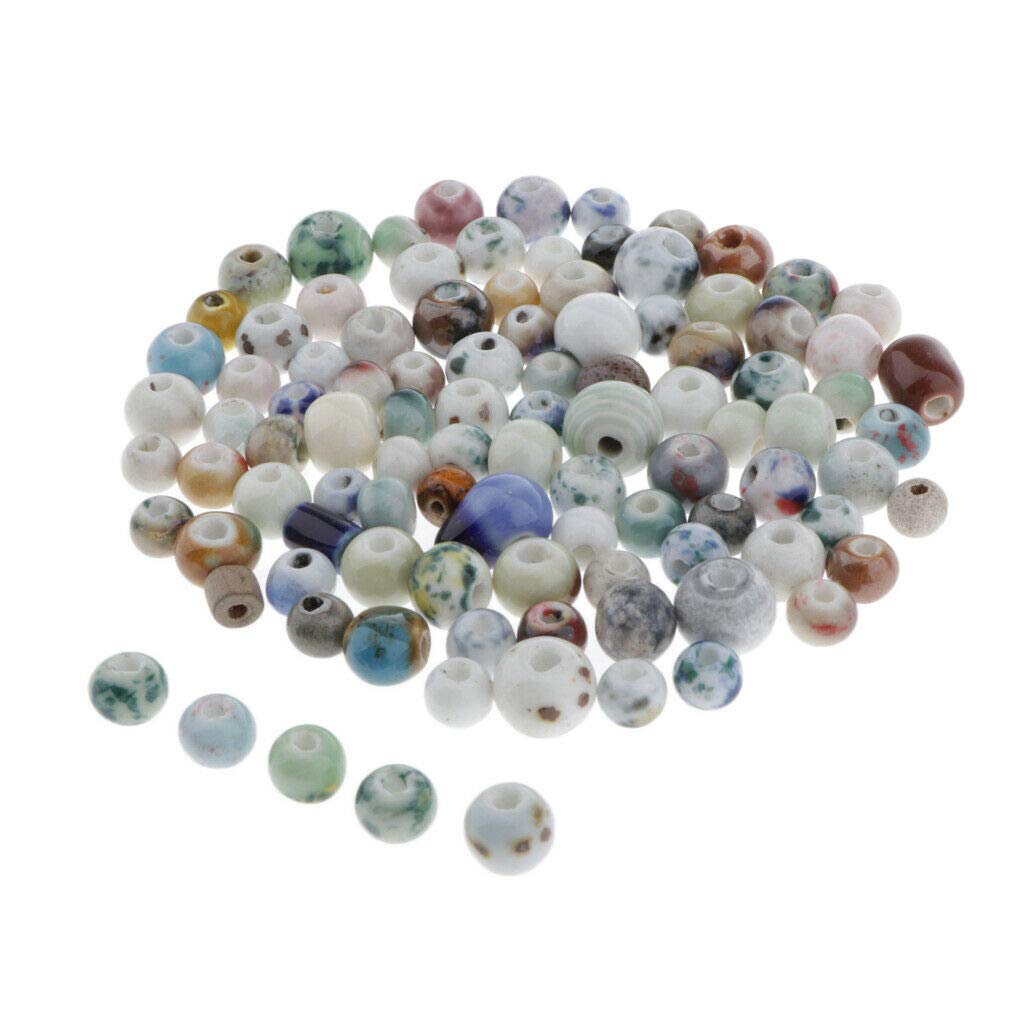 50/100Pcs Handmade Porcelain Ceramic Beads for DIY Jewelry Making - Perfect for Necklaces, Bracelets & Earrings - Craft Supplies for Beading & Scrapbooking Projects