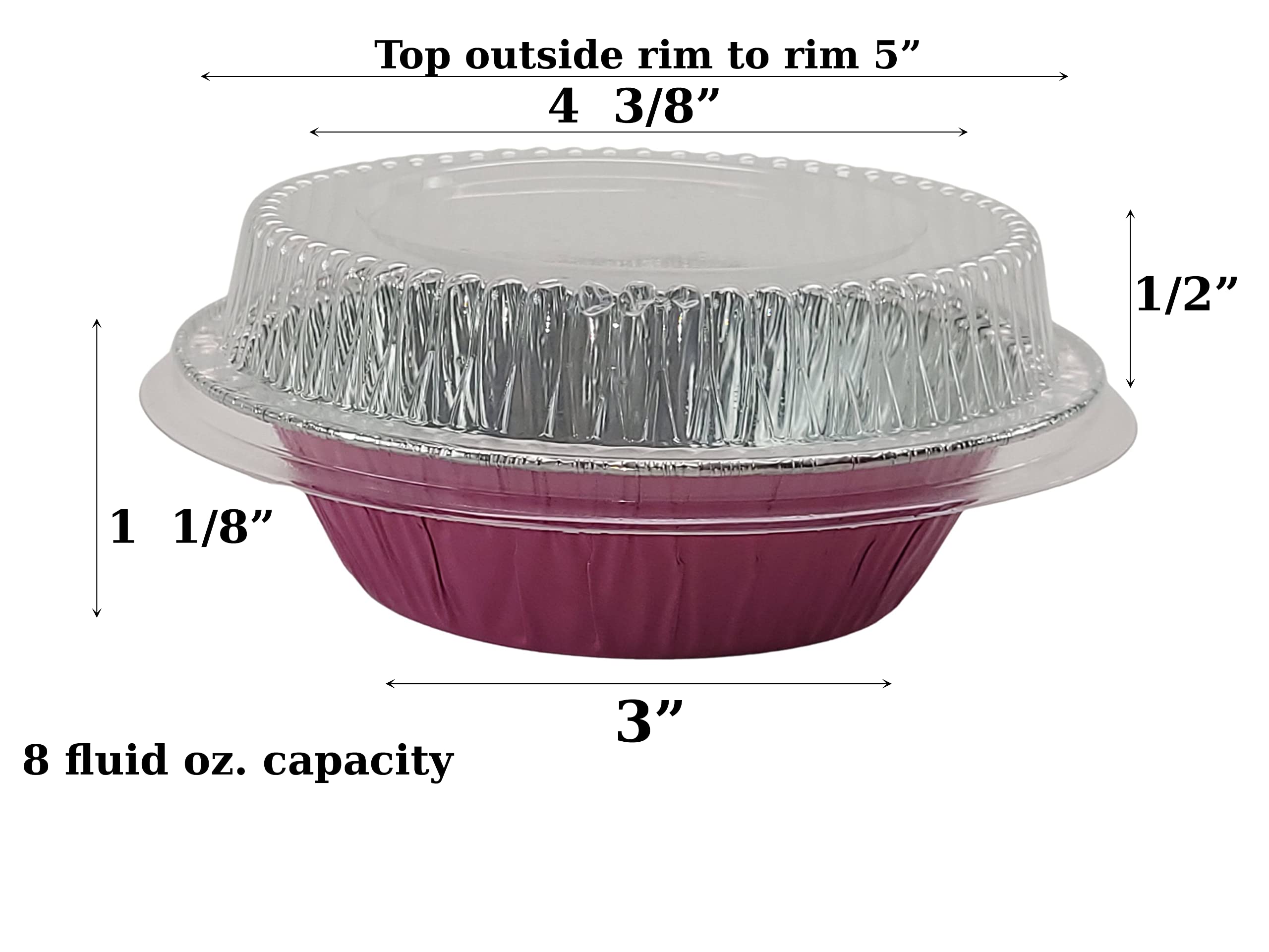 KitchenDance 5 Inch Mini Pie Tins with Lids - Premium Aluminum Pie Pans for Baking Pies, Tarts, Cobblers & Cakes - Reusable & Non-Stick - Perfect for Home Bakers & Professional Chefs (Set of 500, Pink) | Ideal for Holiday Baking, Potlucks & Dessert Parties