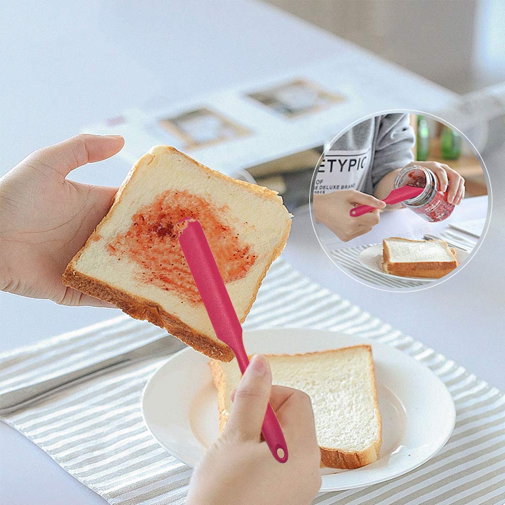 4-Piece Heat-Resistant Silicone Spatula Set for Cooking & Baking | Non-Stick Kitchen Utensils with Ergonomic Handle | Dishwasher Safe Mixing Spoon & Scraper | Perfect for Cake Decorating, Cookie Dough & Pancake Flipping